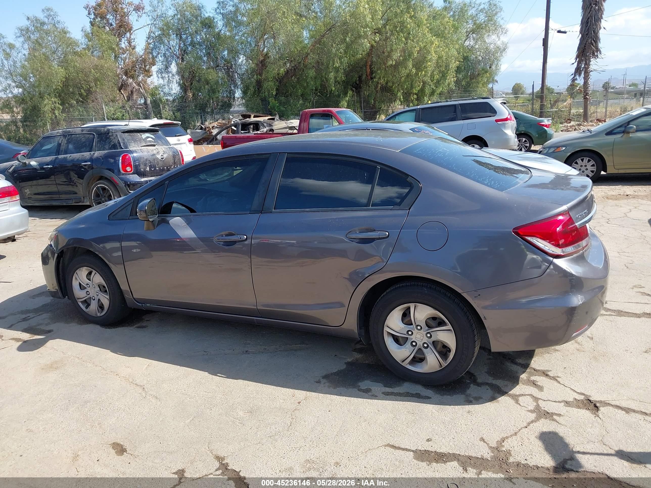 2015 Honda Civic Lx Gray vin: 19XFB2F56FE268280