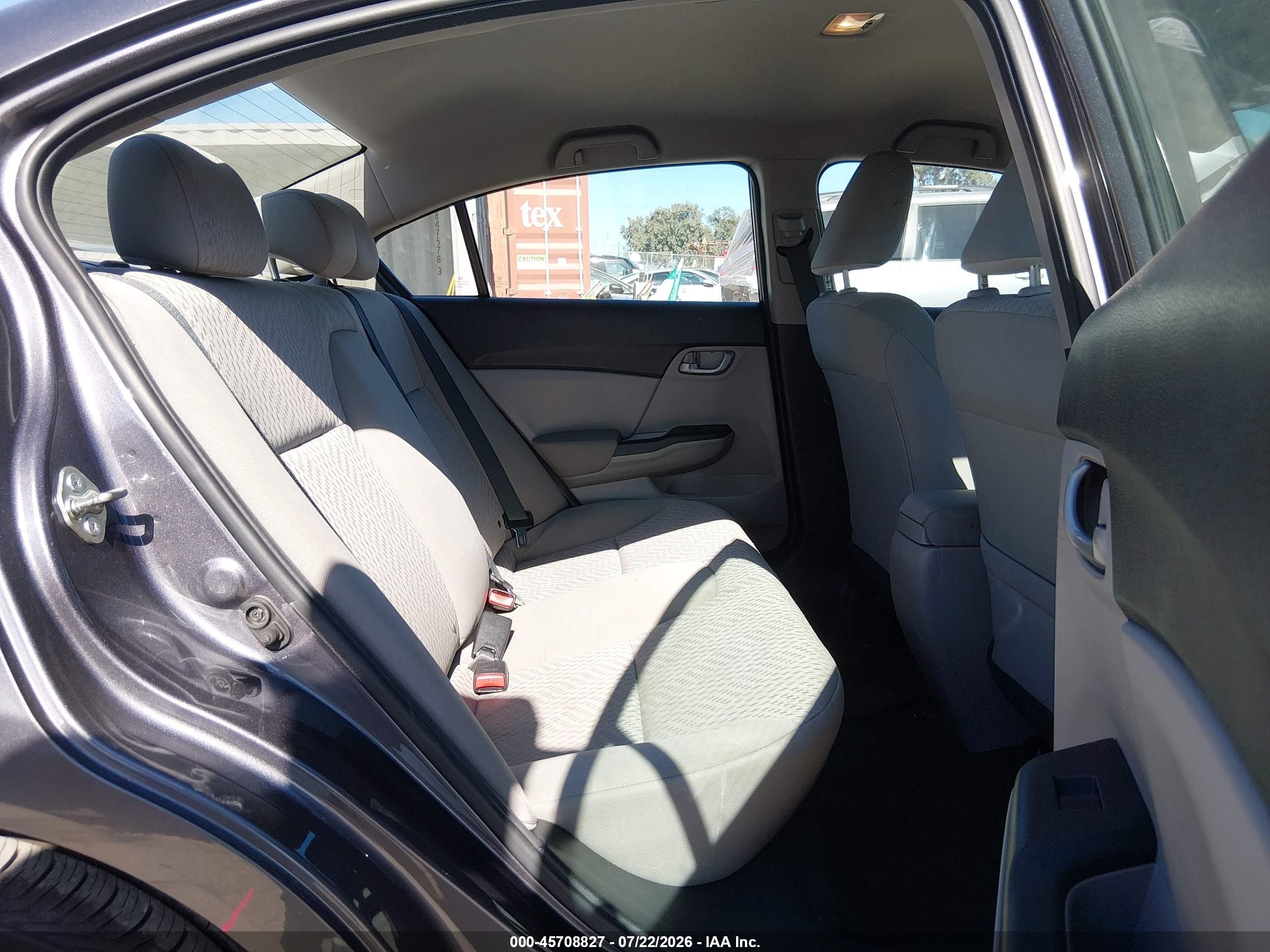 2015 Honda Civic Lx Gray vin: 19XFB2F56FE283149