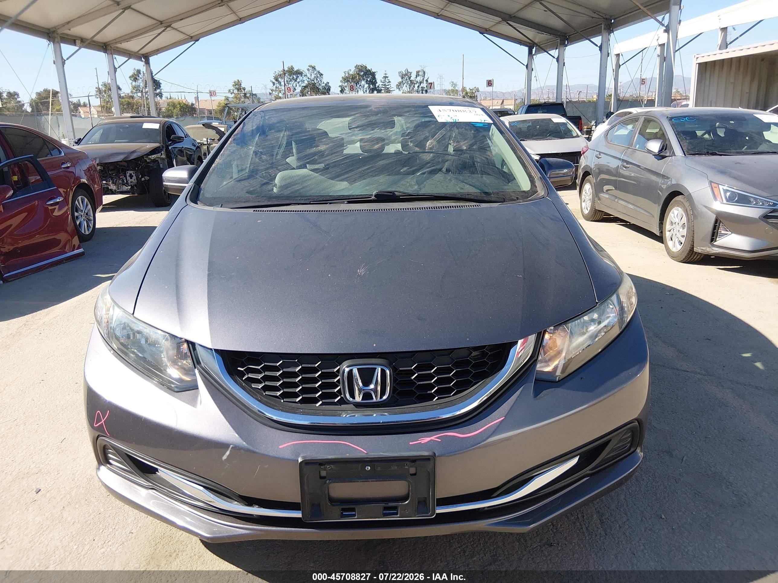 2015 Honda Civic Lx Gray vin: 19XFB2F56FE283149