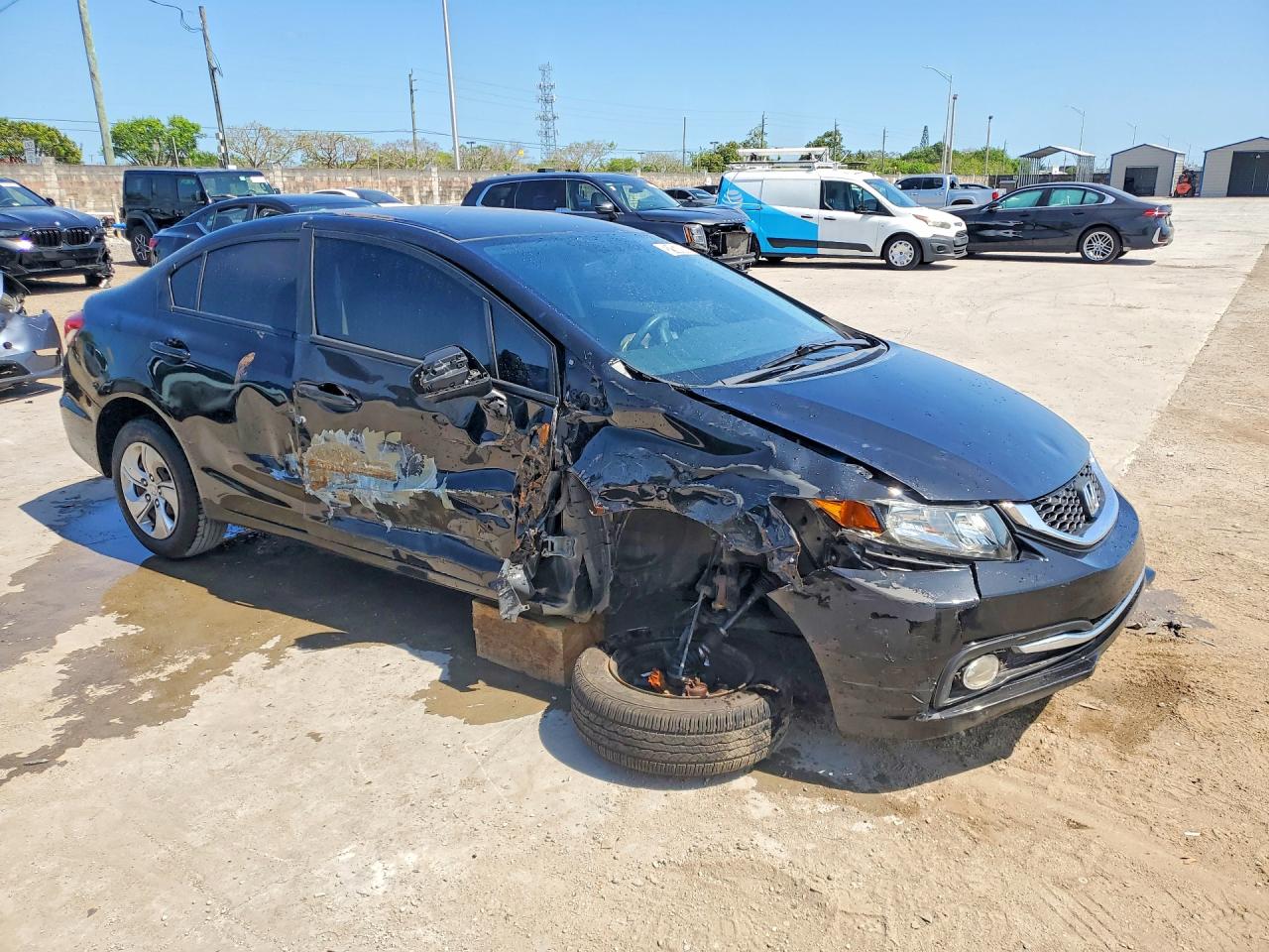 2015 Honda Civic Lx Black vin: 19XFB2F56FE283863