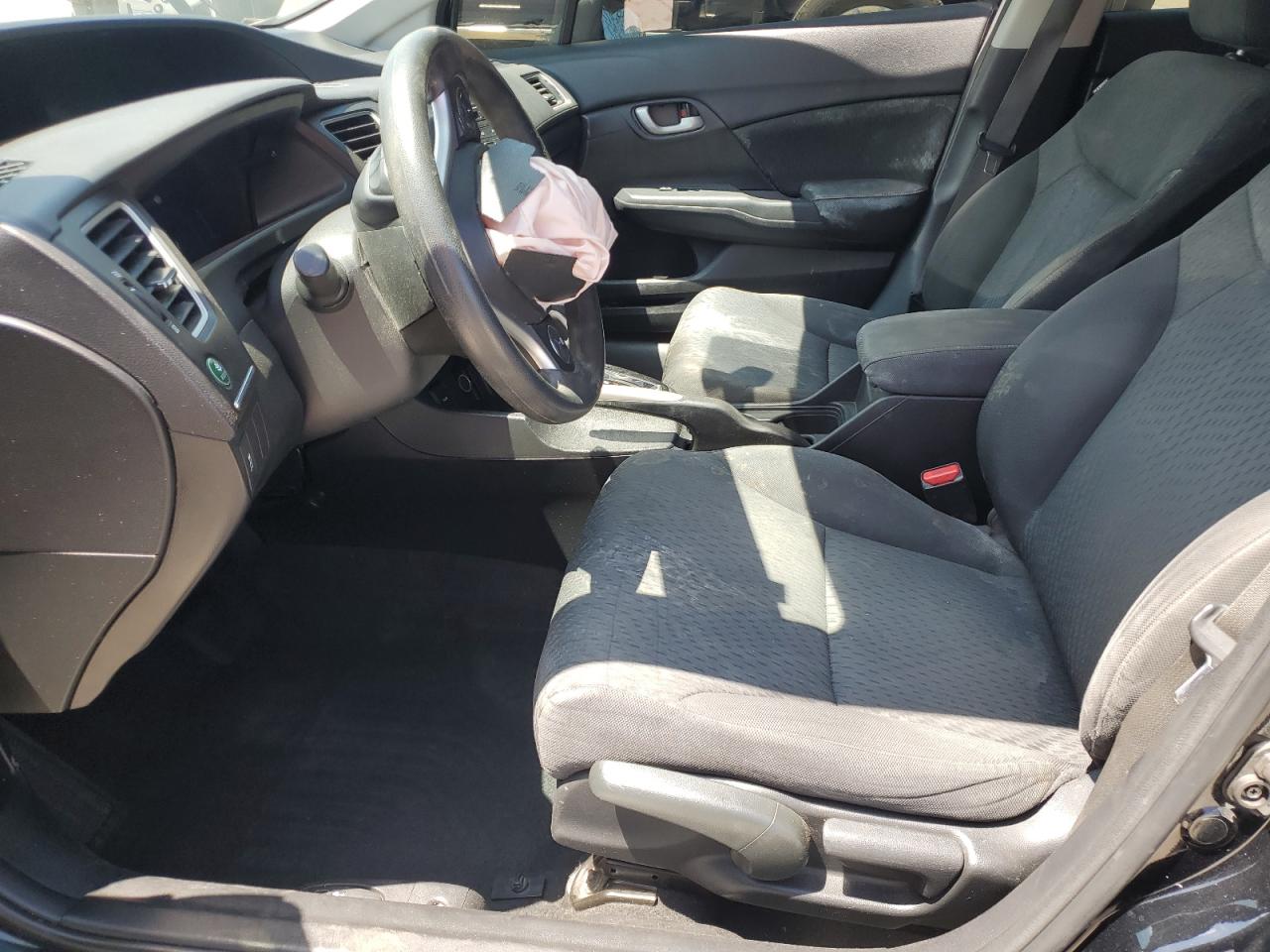 2015 Honda Civic Lx Black vin: 19XFB2F56FE283863 Damage: Airbag - Front Left, Deployed, Replacement Required