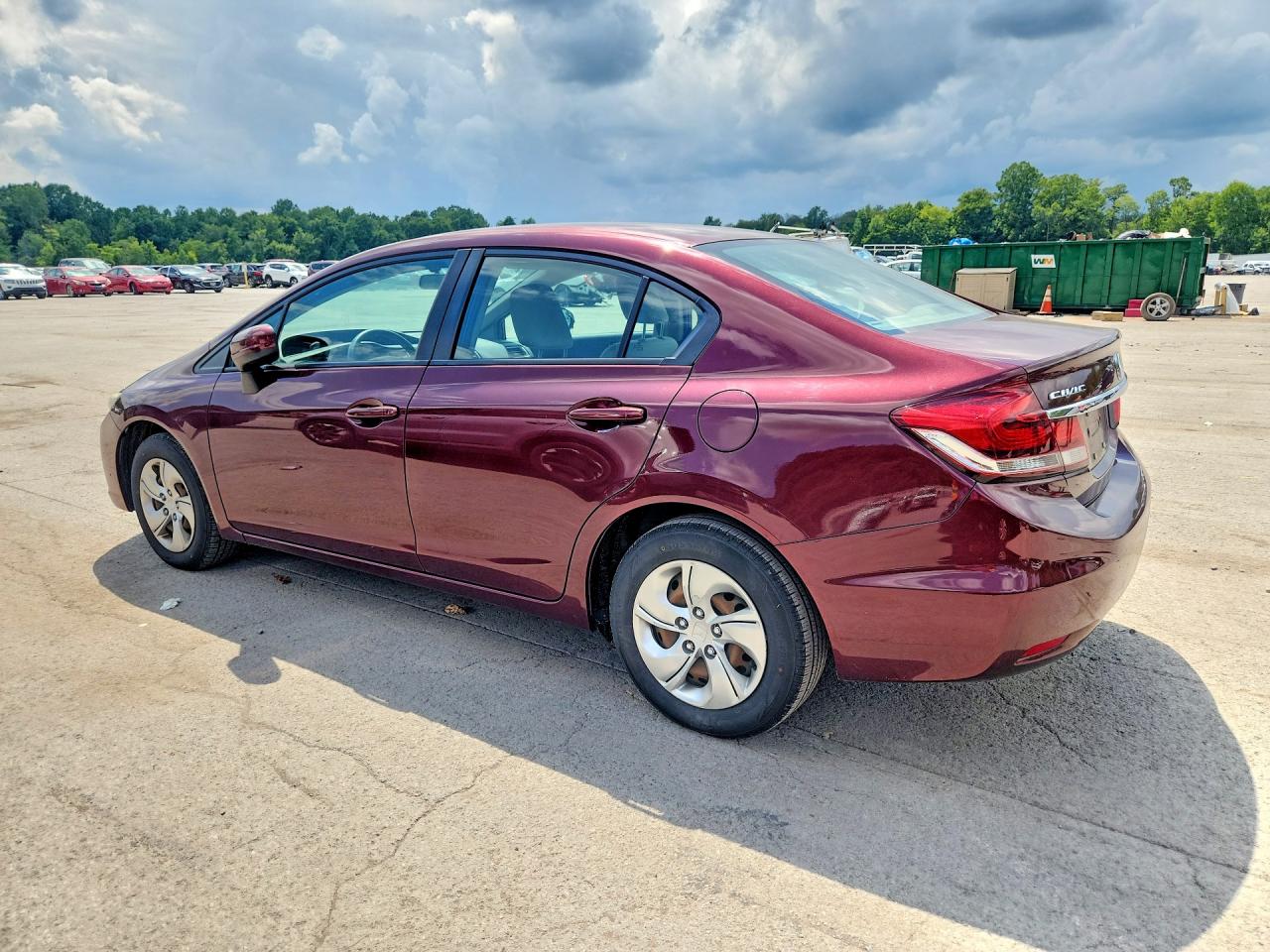 2015 Honda Civic Lx Burgundy vin: 19XFB2F56FE290702