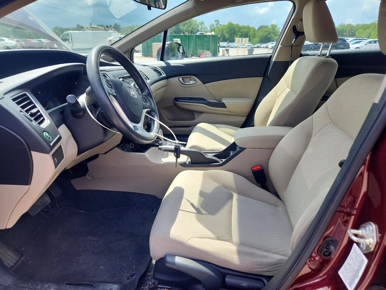 2015 Honda Civic Lx Burgundy vin: 19XFB2F56FE290702