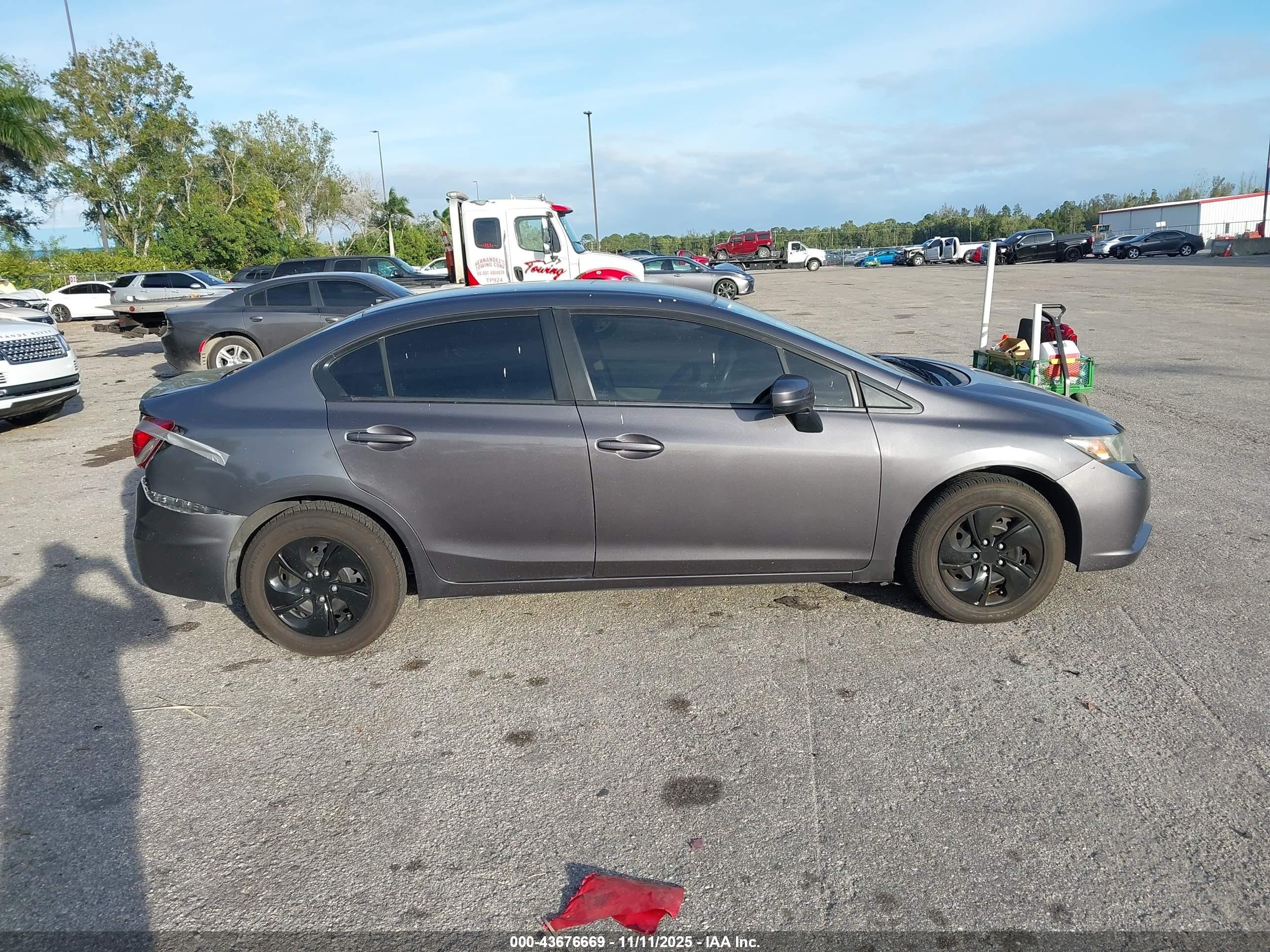 2015 Honda Civic Lx Gray vin: 19XFB2F56FE705923