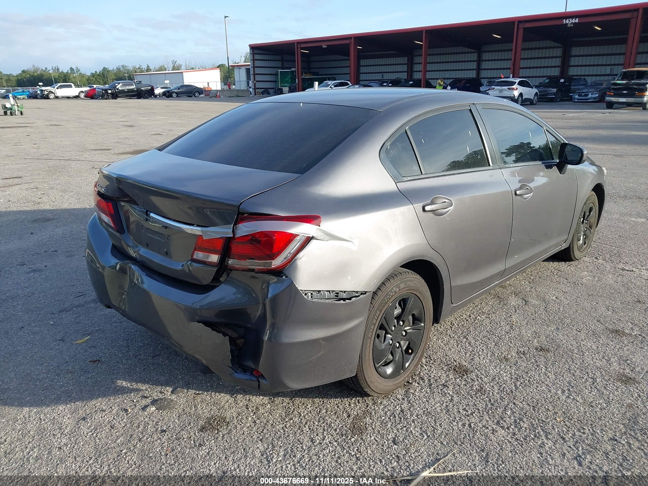 2015 Honda Civic Lx Gray vin: 19XFB2F56FE705923