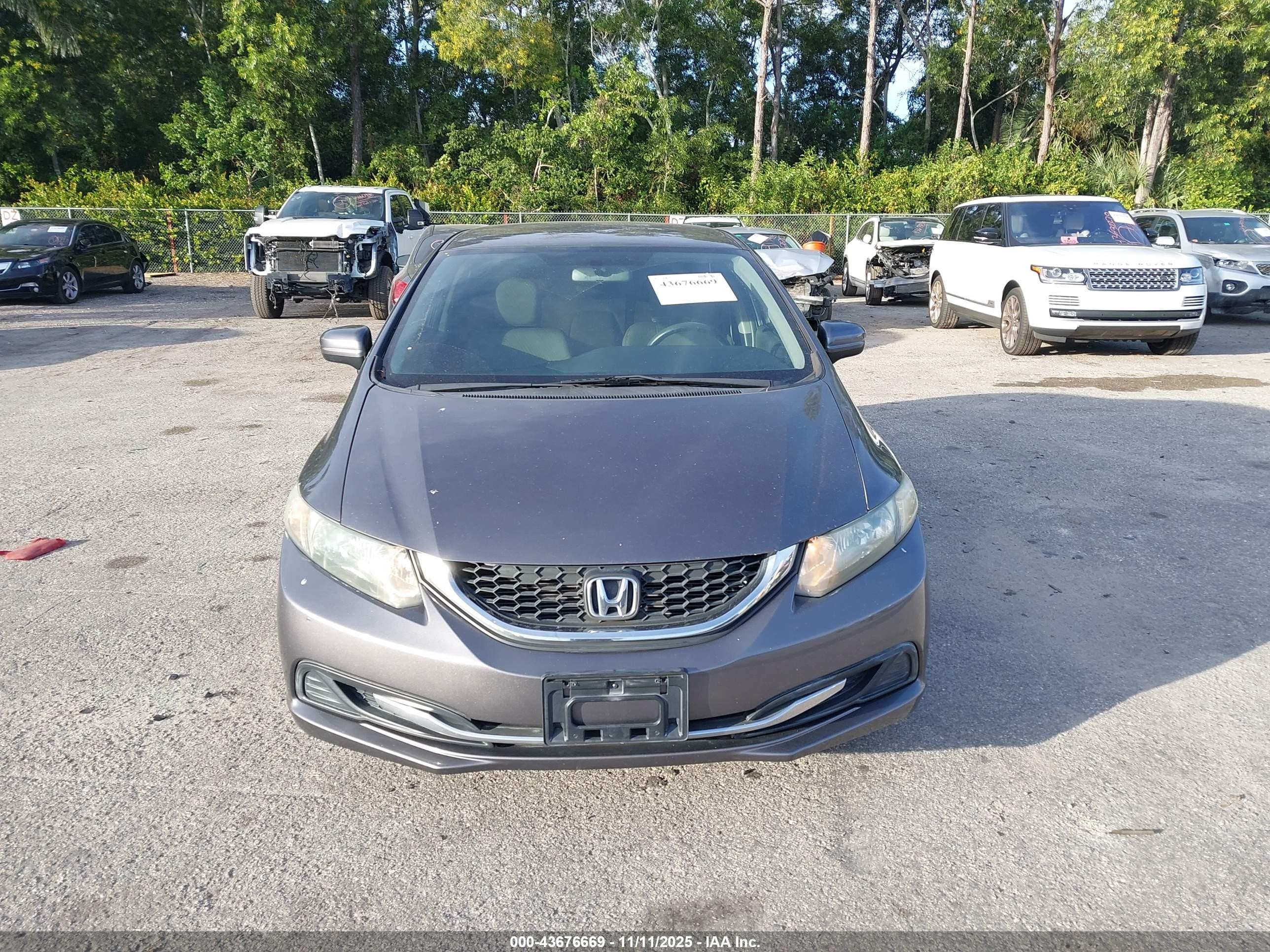 2015 Honda Civic Lx Gray vin: 19XFB2F56FE705923