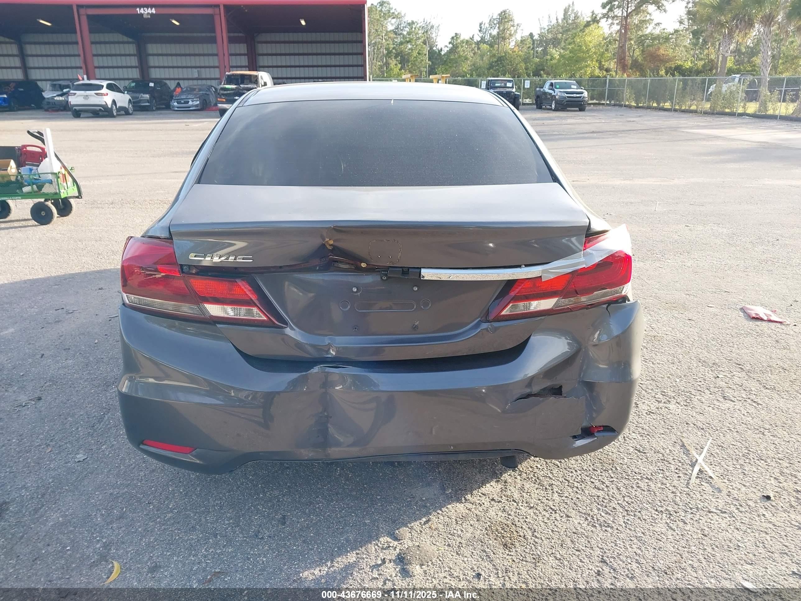 2015 Honda Civic Lx Gray vin: 19XFB2F56FE705923