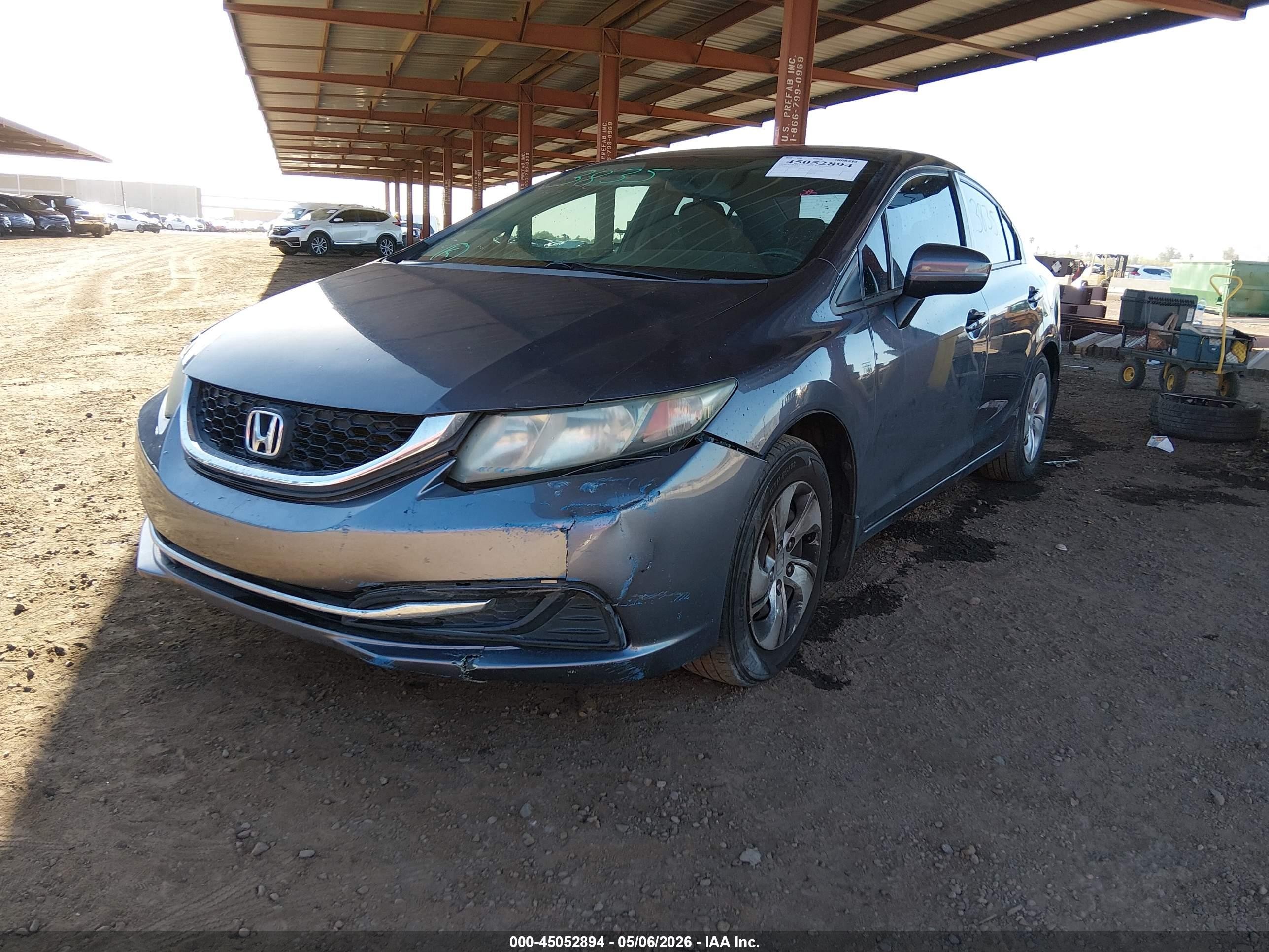 2015 Honda Civic Lx Gray vin: 19XFB2F56FE707347