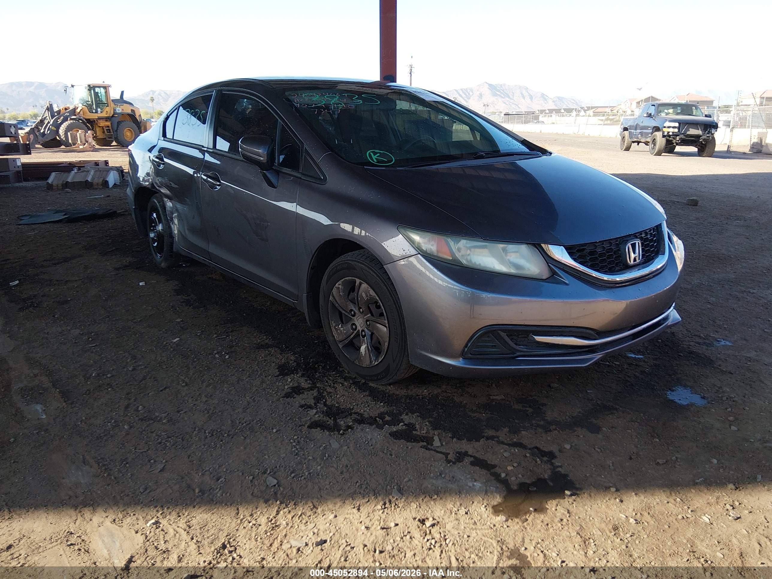 2015 Honda Civic Lx Gray vin: 19XFB2F56FE707347