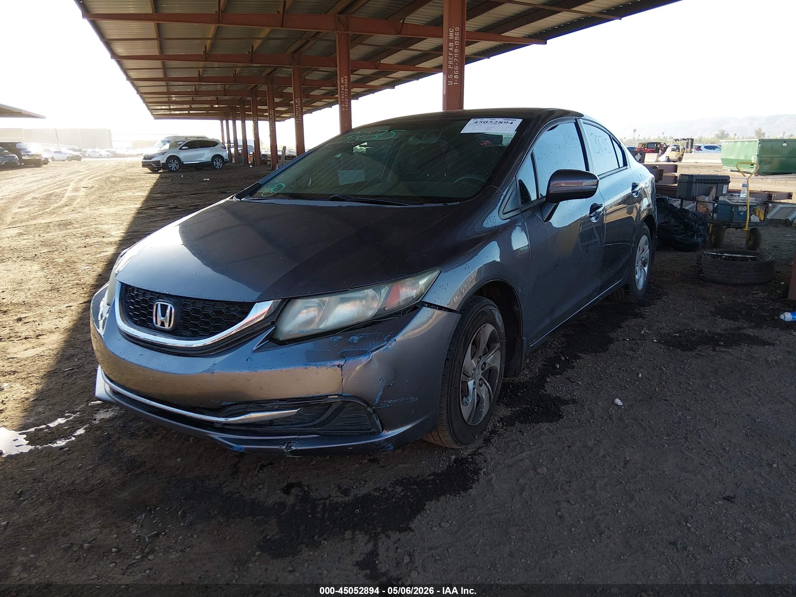 2015 Honda Civic Lx Gray vin: 19XFB2F56FE707347