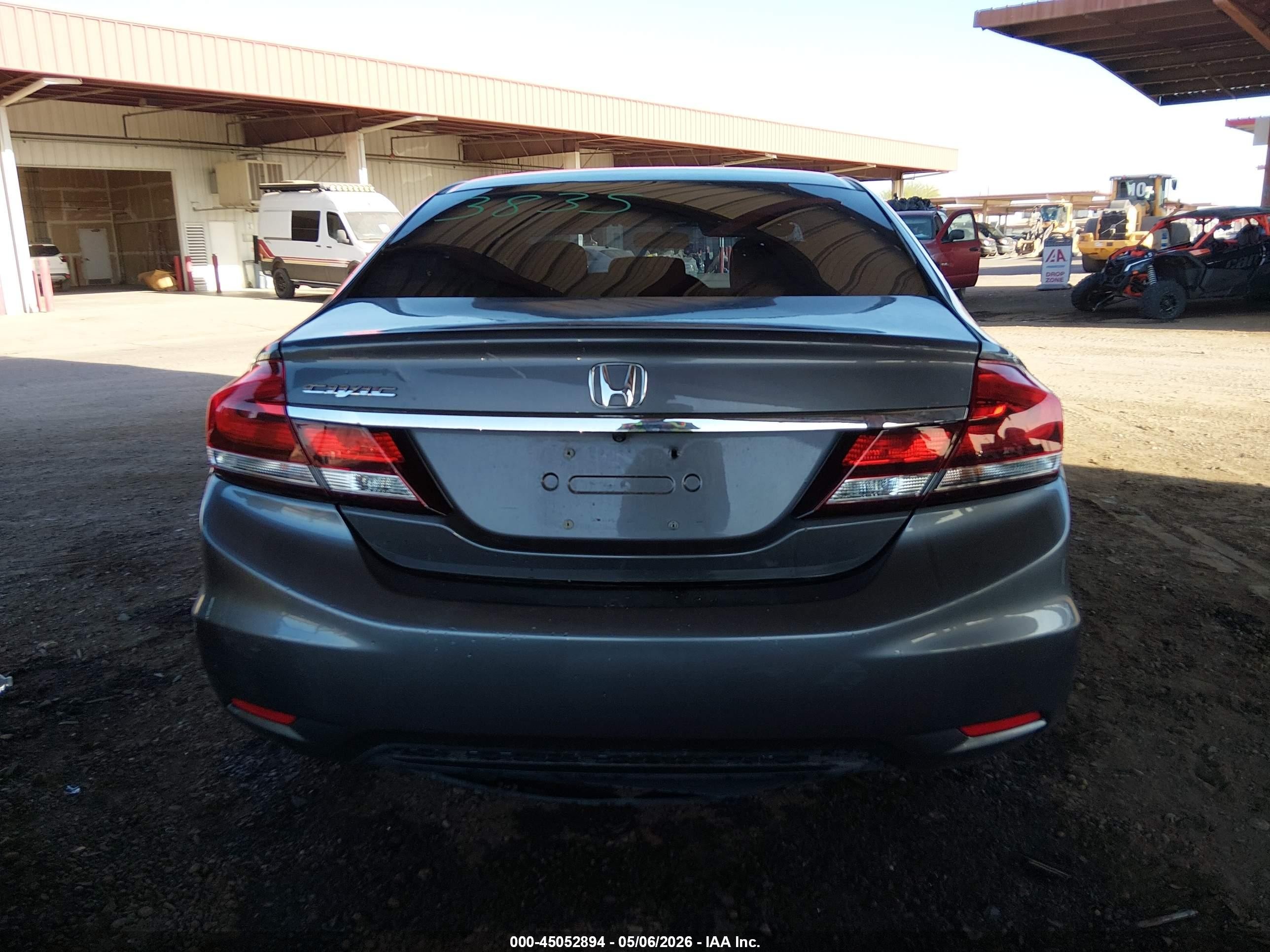 2015 Honda Civic Lx Gray vin: 19XFB2F56FE707347