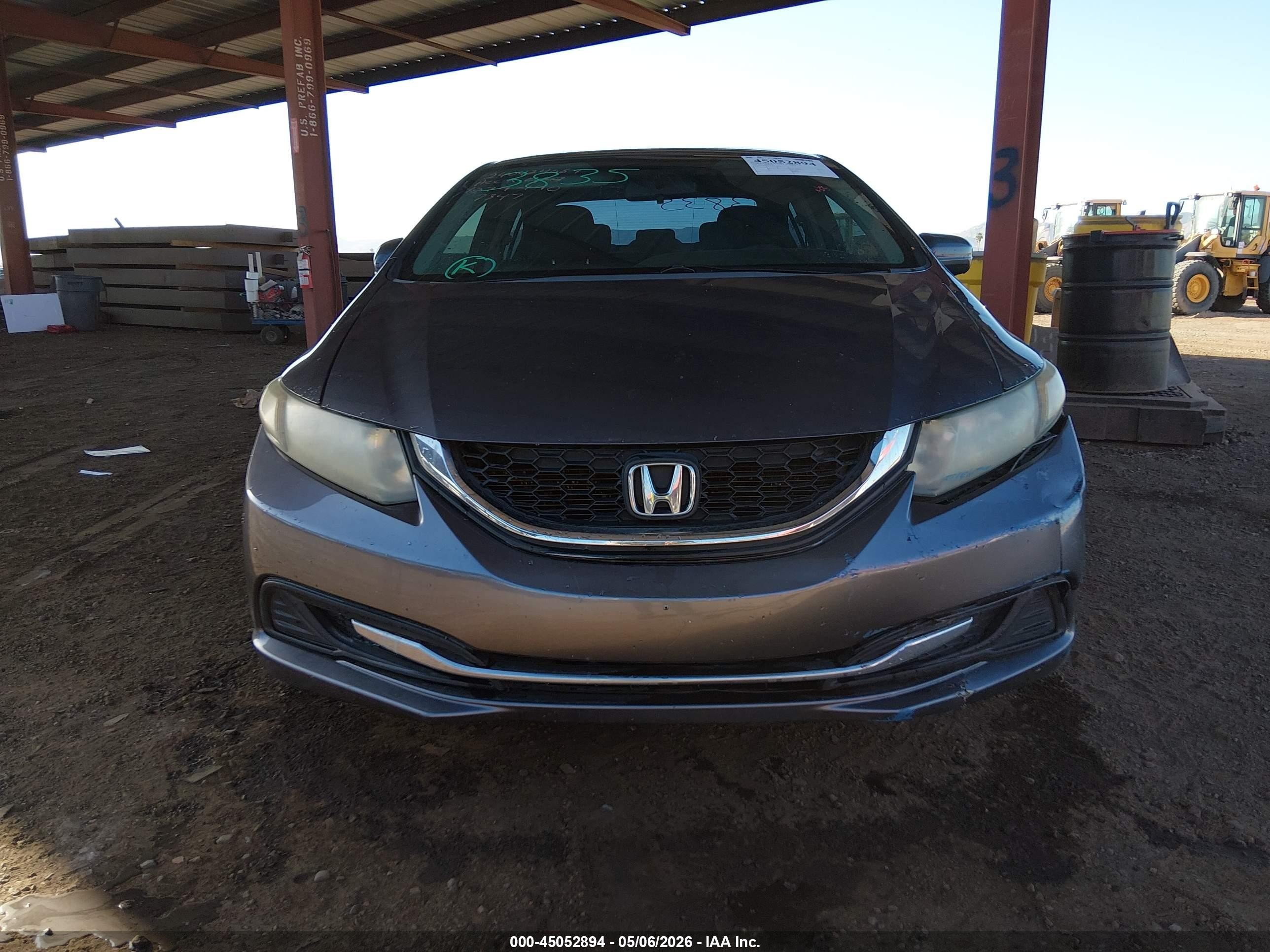 2015 Honda Civic Lx Gray vin: 19XFB2F56FE707347