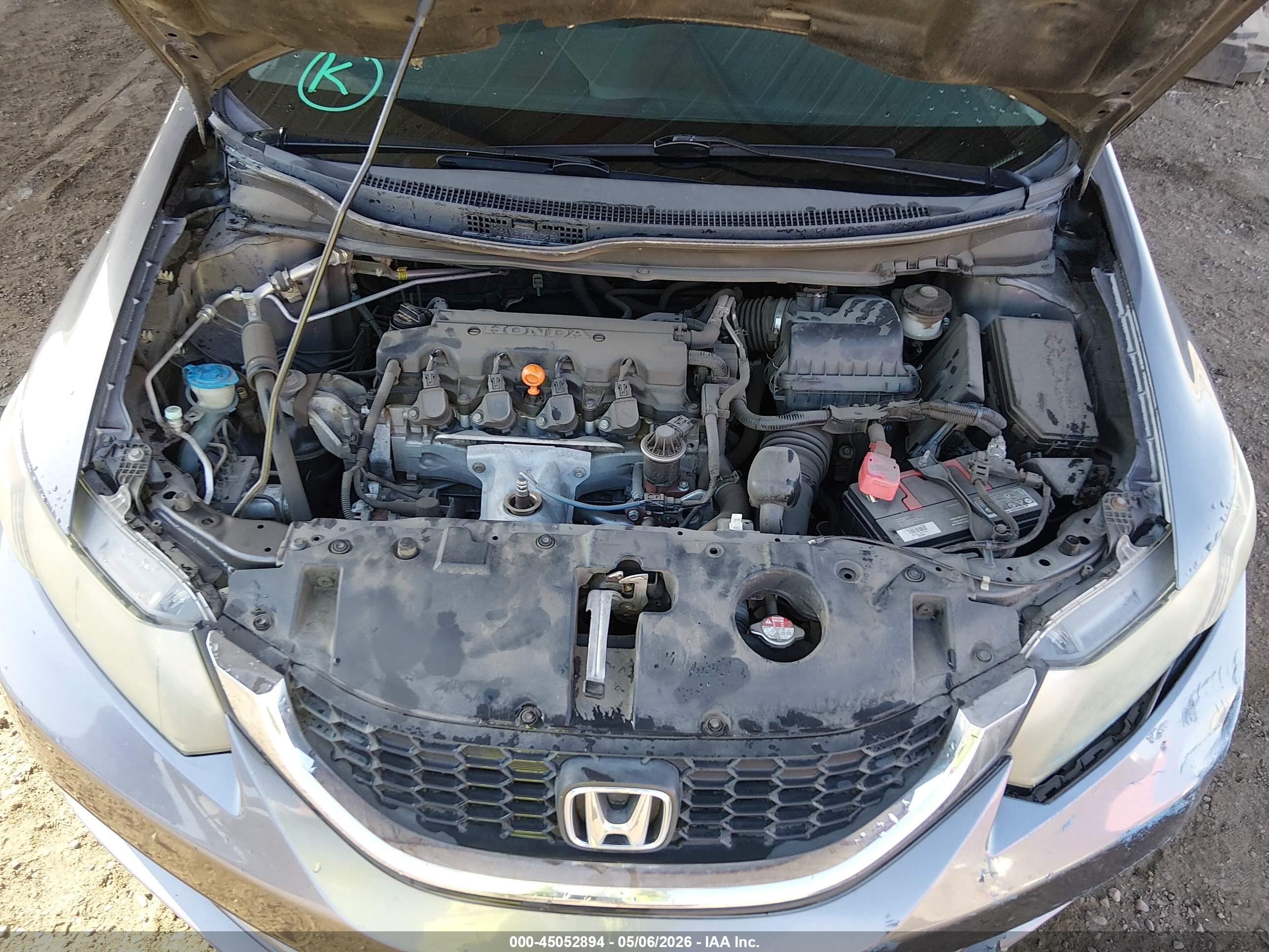 2015 Honda Civic Lx Gray vin: 19XFB2F56FE707347