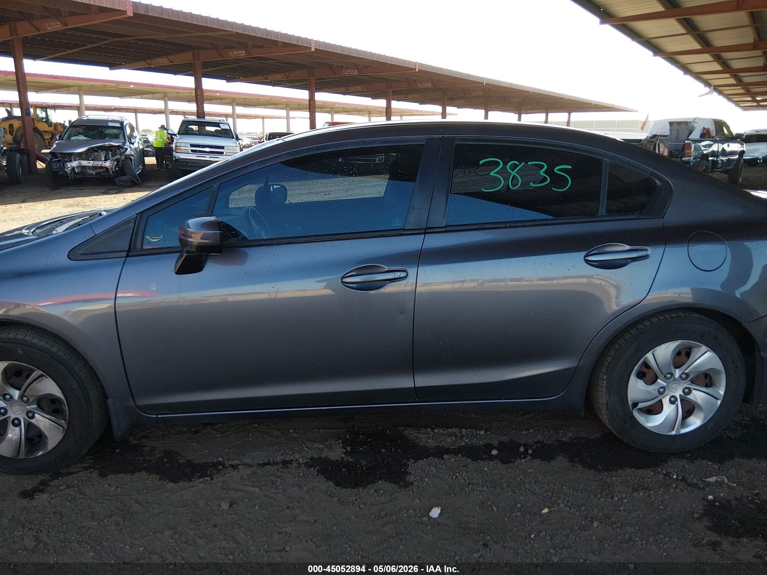 2015 Honda Civic Lx Gray vin: 19XFB2F56FE707347