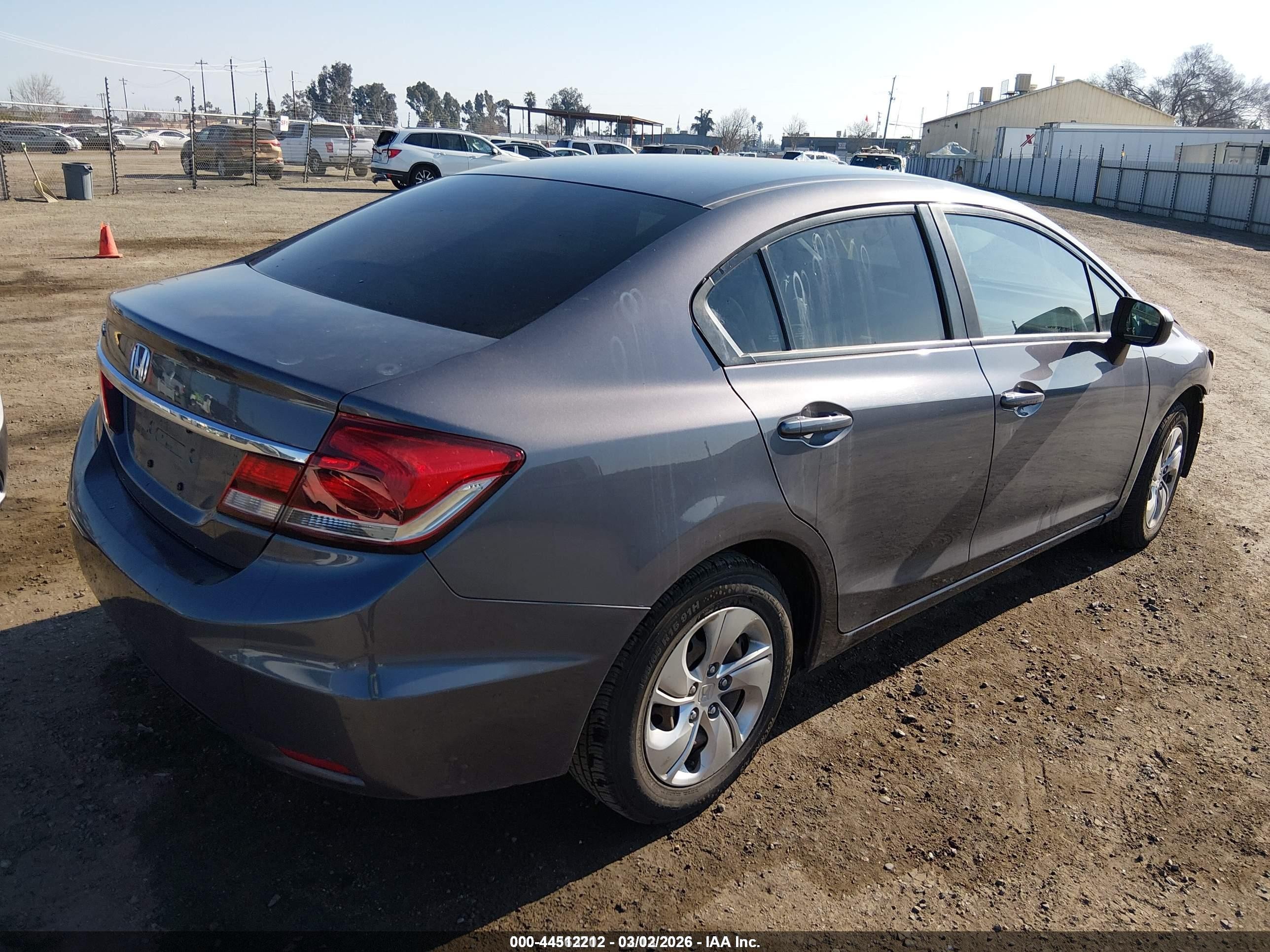 2015 Honda Civic Lx Gray vin: 19XFB2F56FE707588