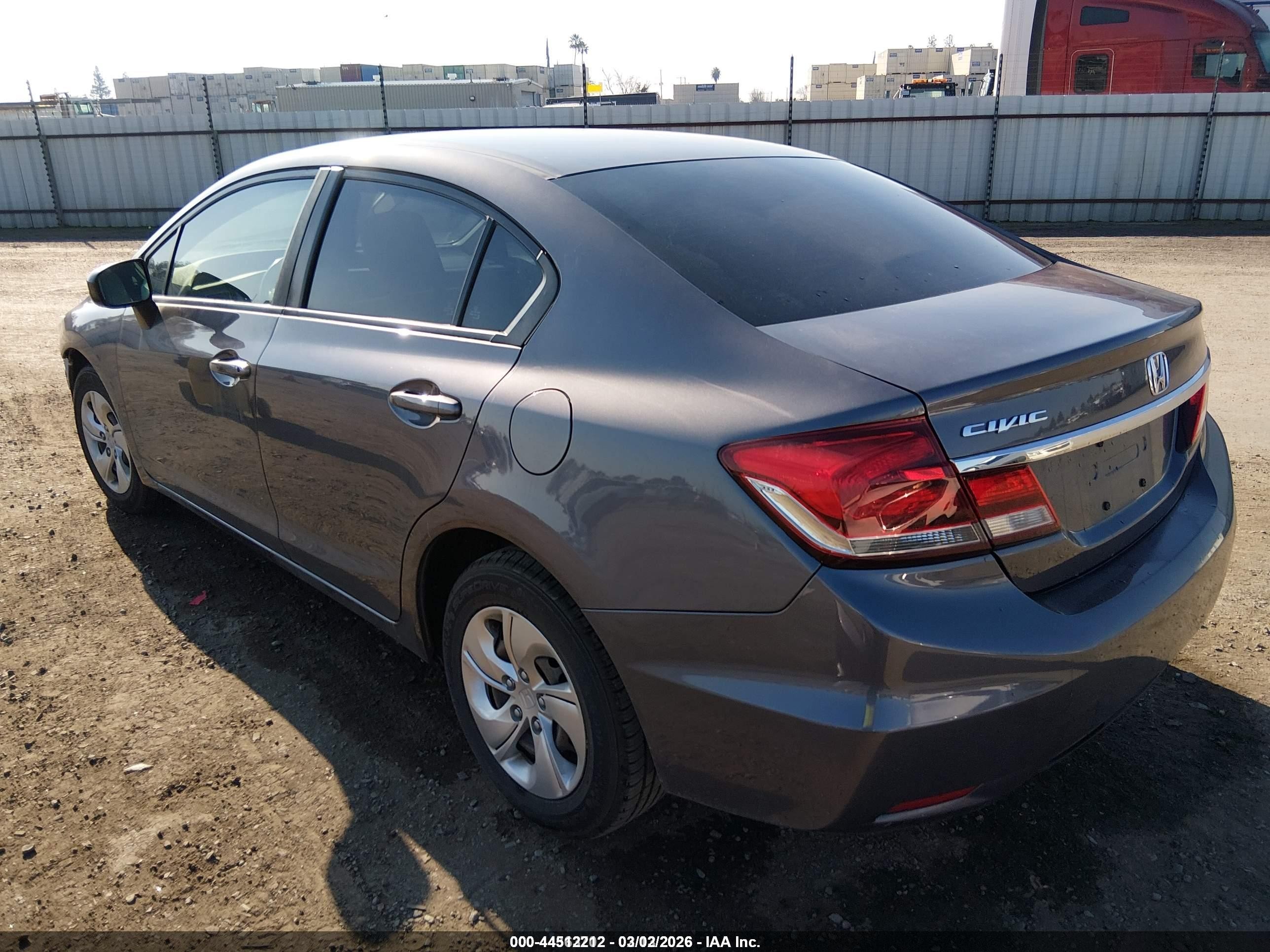 2015 Honda Civic Lx Gray vin: 19XFB2F56FE707588