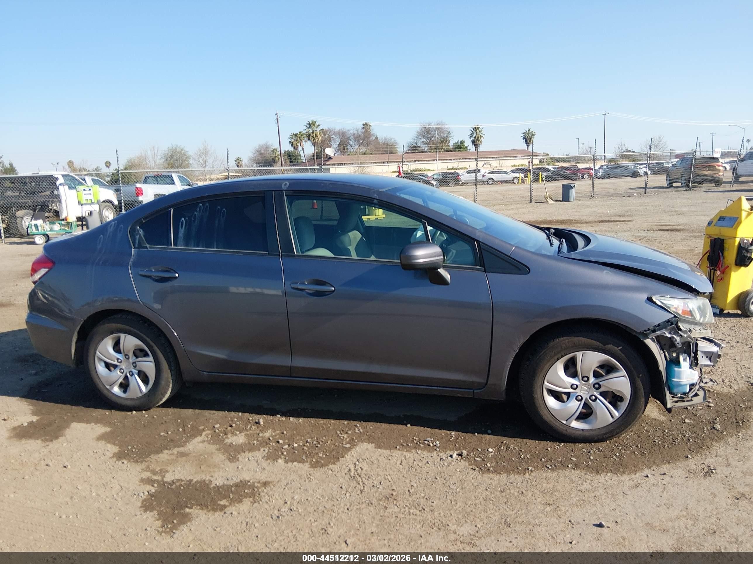 2015 Honda Civic Lx Gray vin: 19XFB2F56FE707588