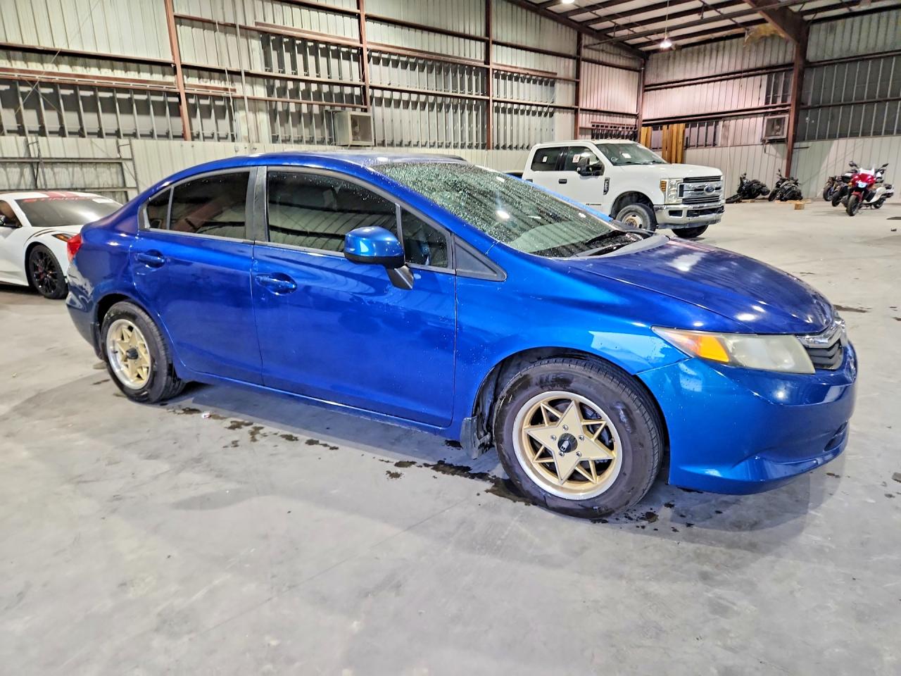 2012 Honda Civic Lx Blue vin: 19XFB2F57CE005162
