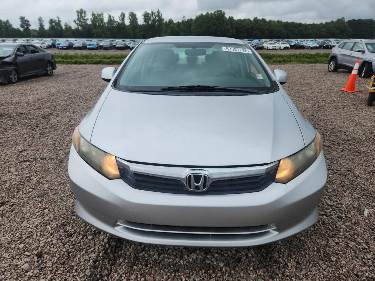 2012 Honda Civic Lx Silver vin: 19XFB2F57CE014413
