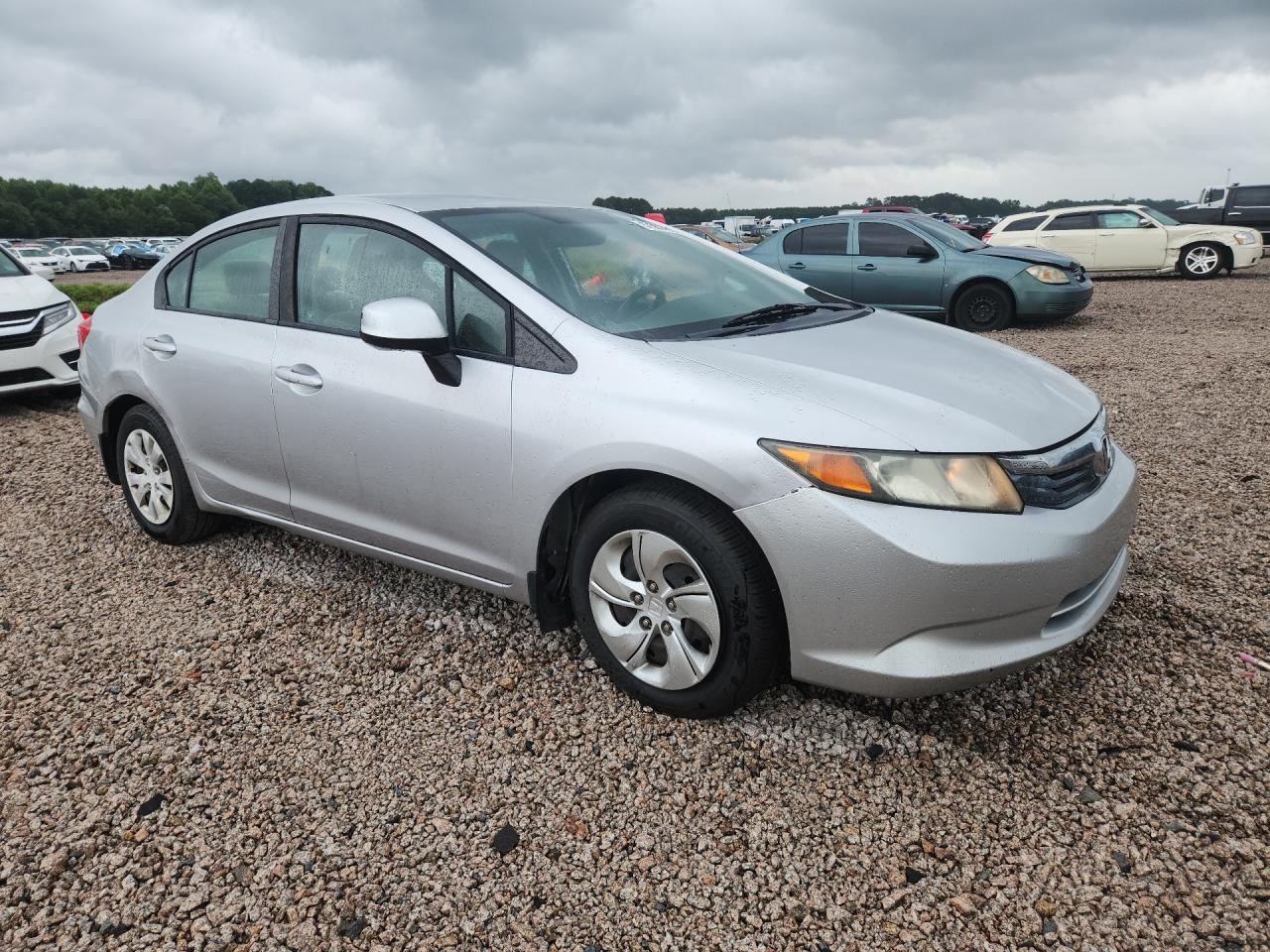 2012 Honda Civic Lx Silver vin: 19XFB2F57CE014413