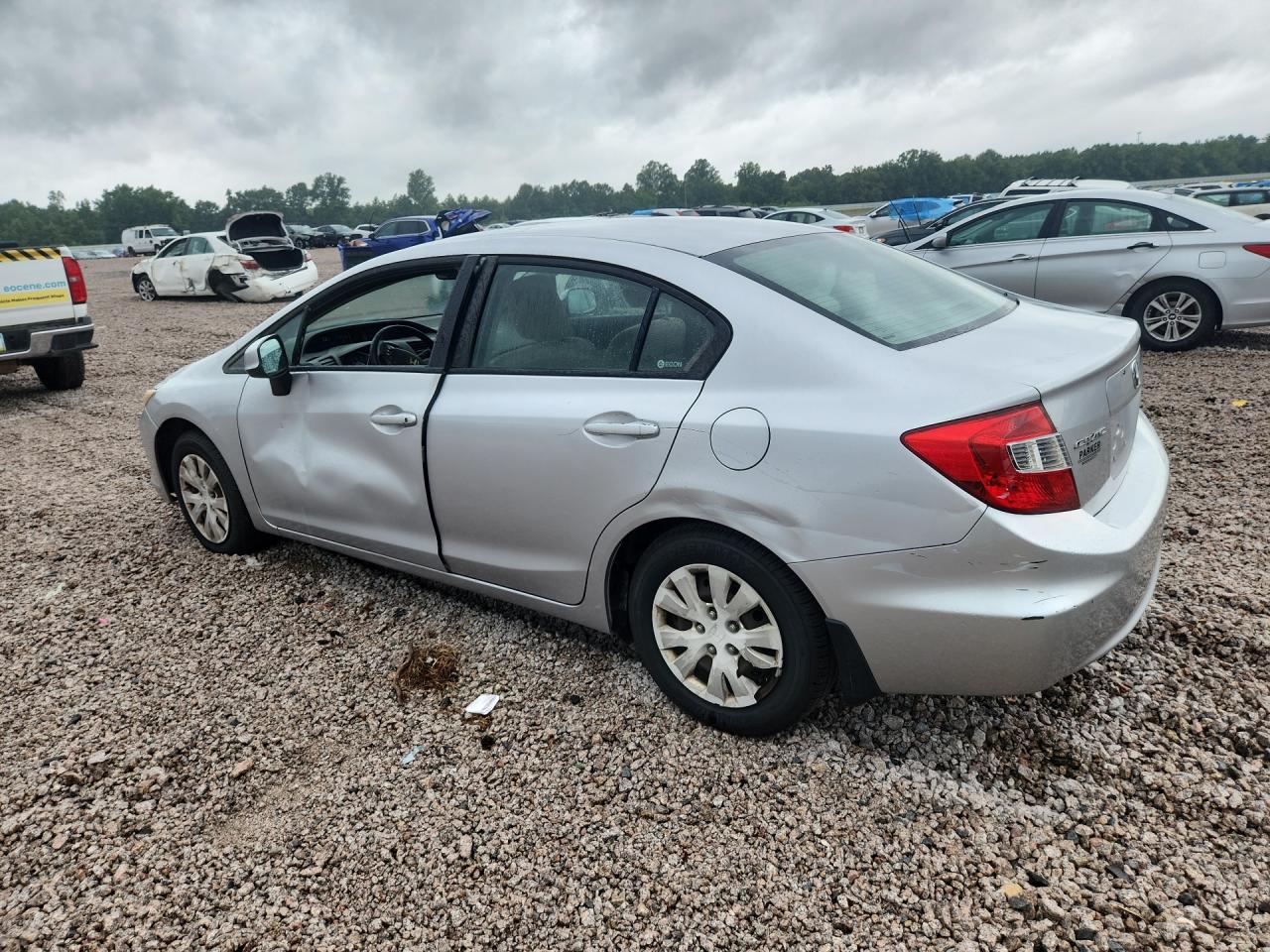 2012 Honda Civic Lx Silver vin: 19XFB2F57CE014413