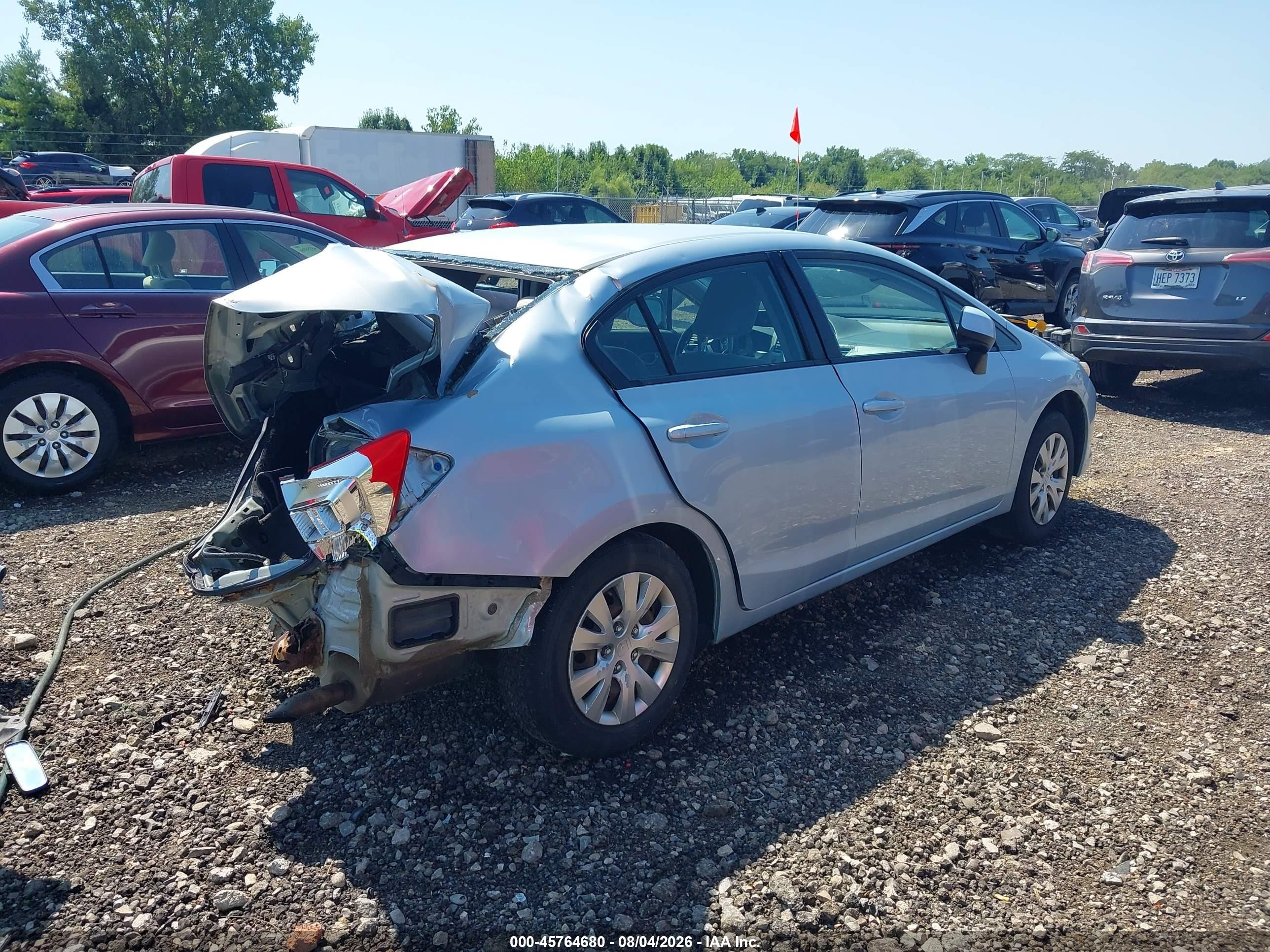 2012 Honda Civic Lx Blue vin: 19XFB2F57CE018185