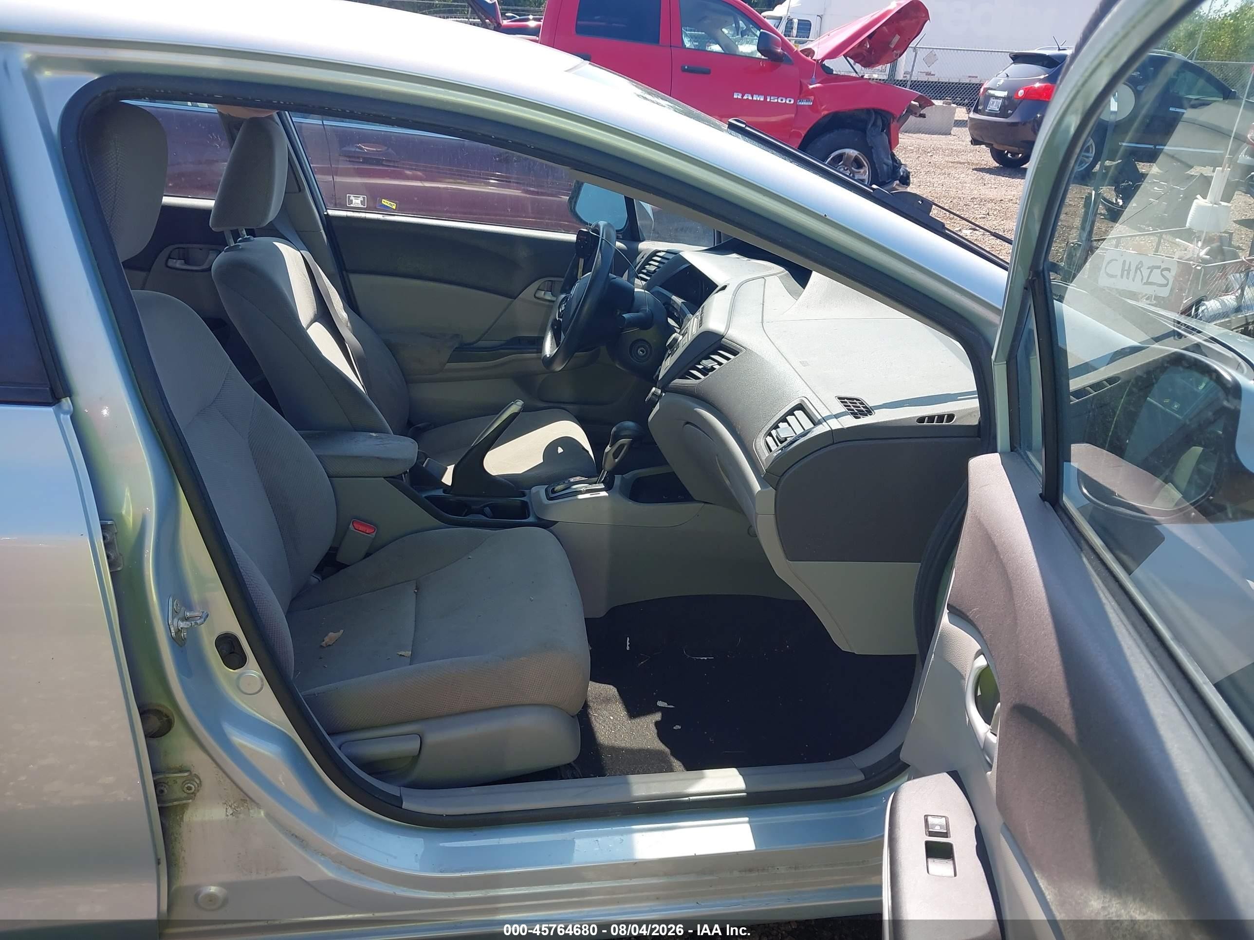 2012 Honda Civic Lx Blue vin: 19XFB2F57CE018185