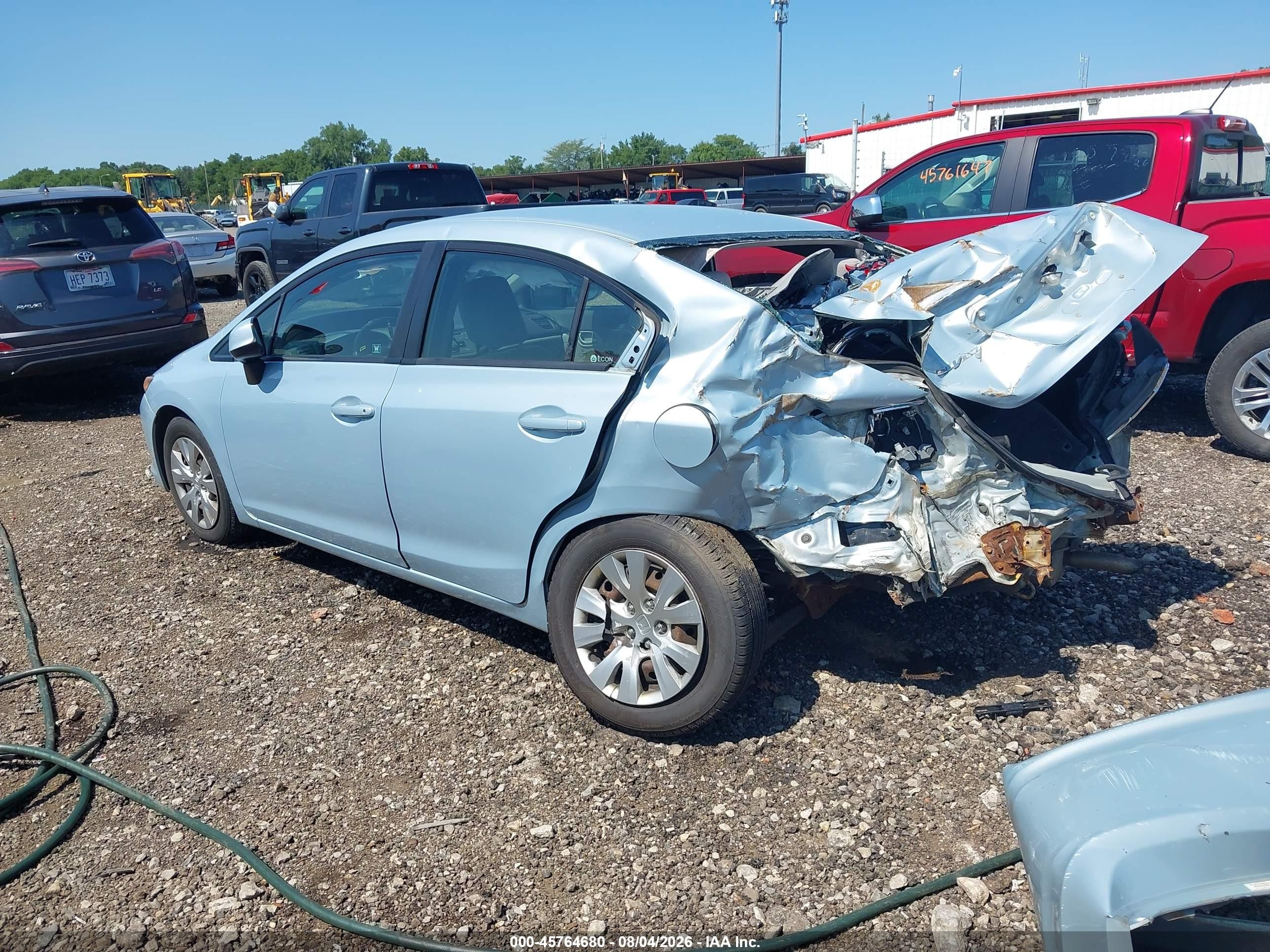 2012 Honda Civic Lx Blue vin: 19XFB2F57CE018185
