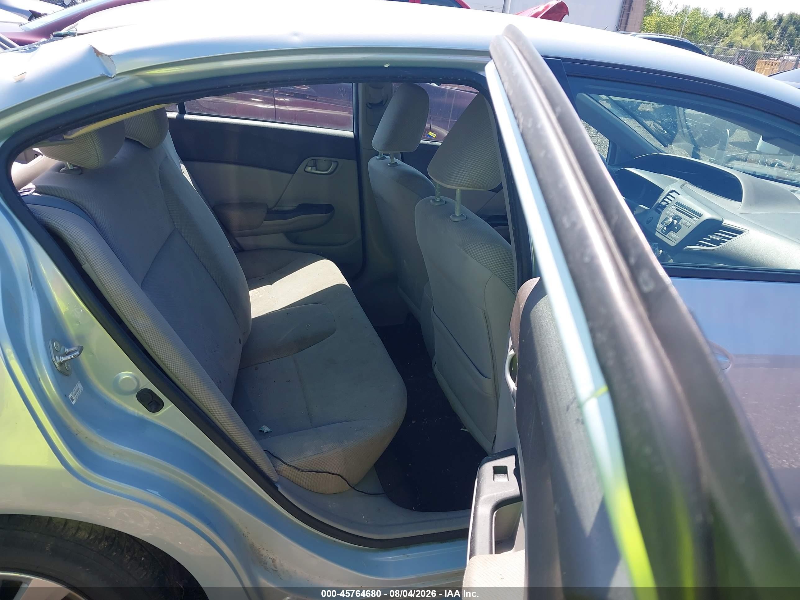 2012 Honda Civic Lx Blue vin: 19XFB2F57CE018185