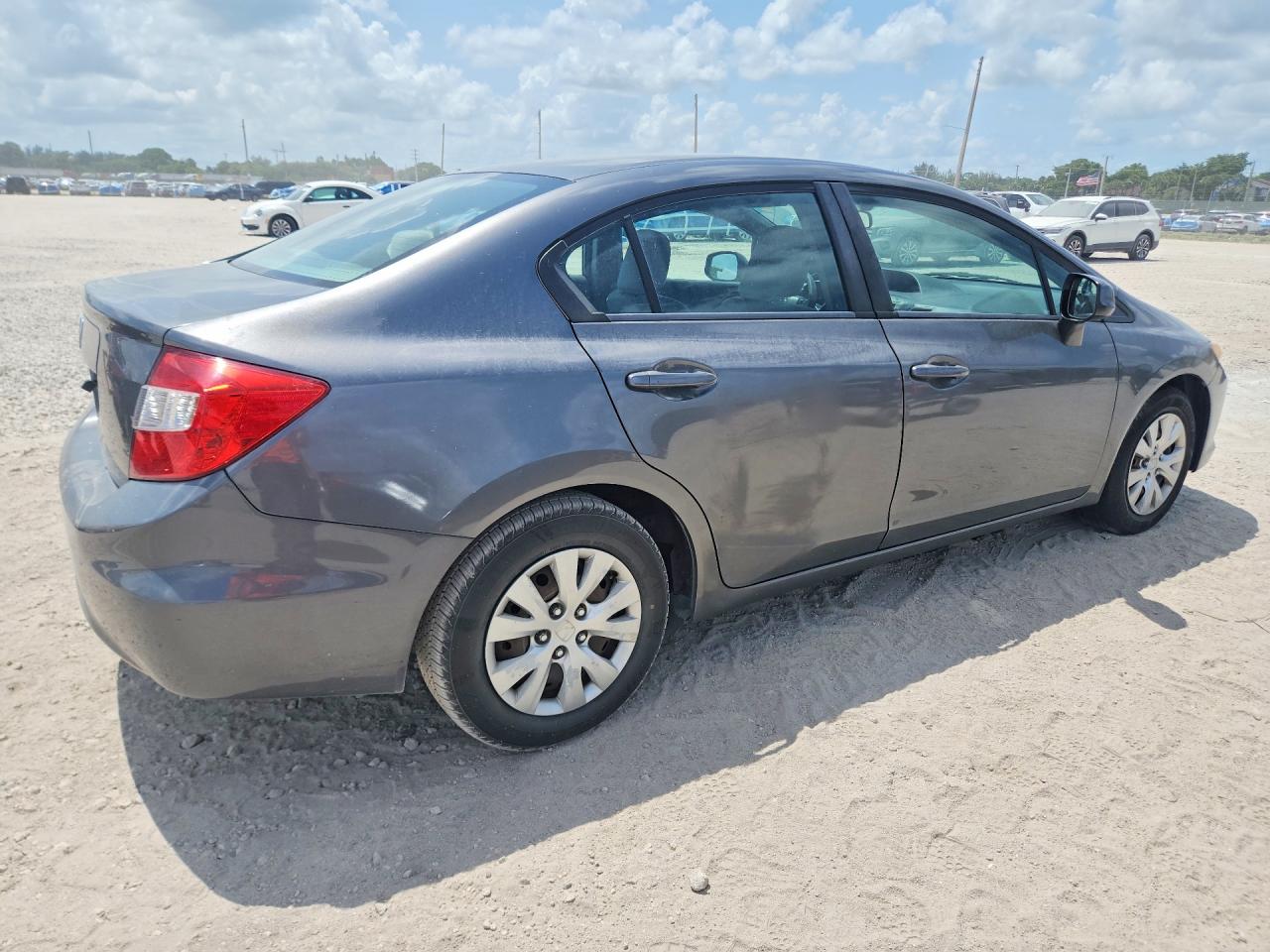 2012 Honda Civic Lx Gray vin: 19XFB2F57CE021779