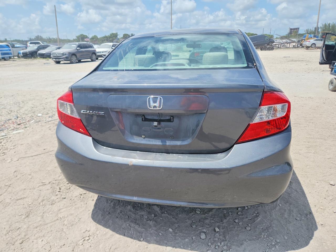2012 Honda Civic Lx Gray vin: 19XFB2F57CE021779