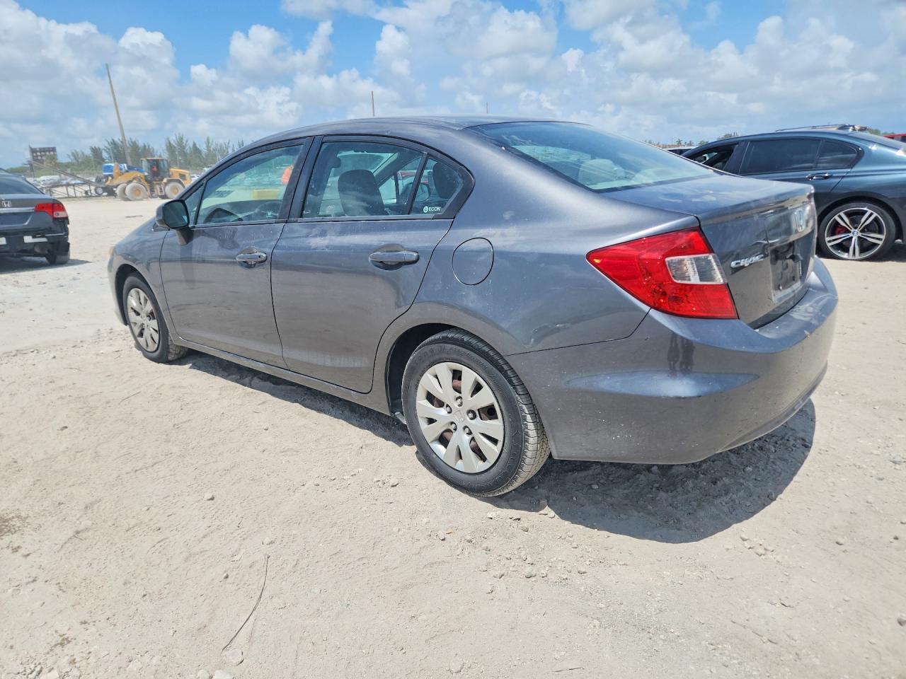 2012 Honda Civic Lx Gray vin: 19XFB2F57CE021779