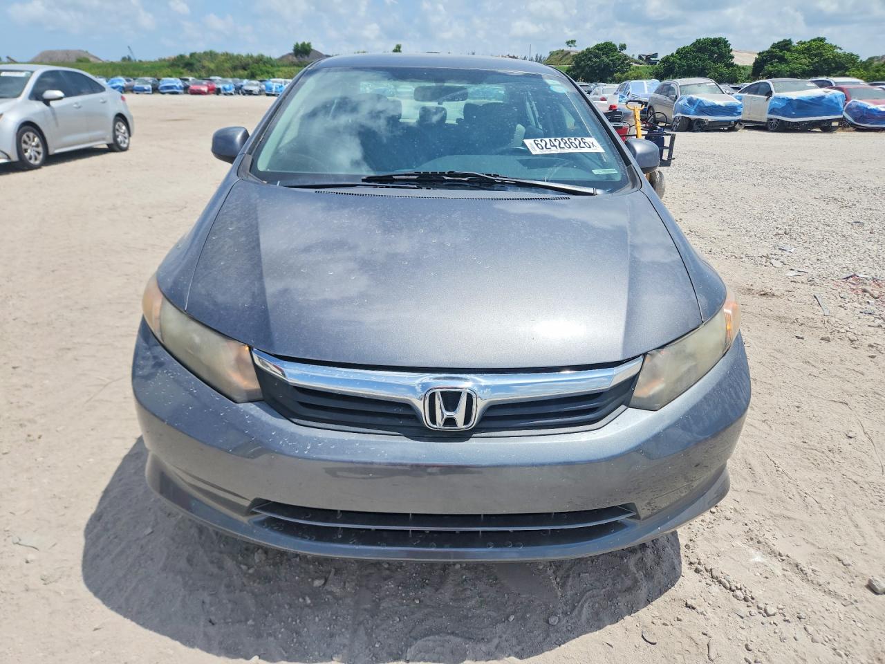 2012 Honda Civic Lx Gray vin: 19XFB2F57CE021779