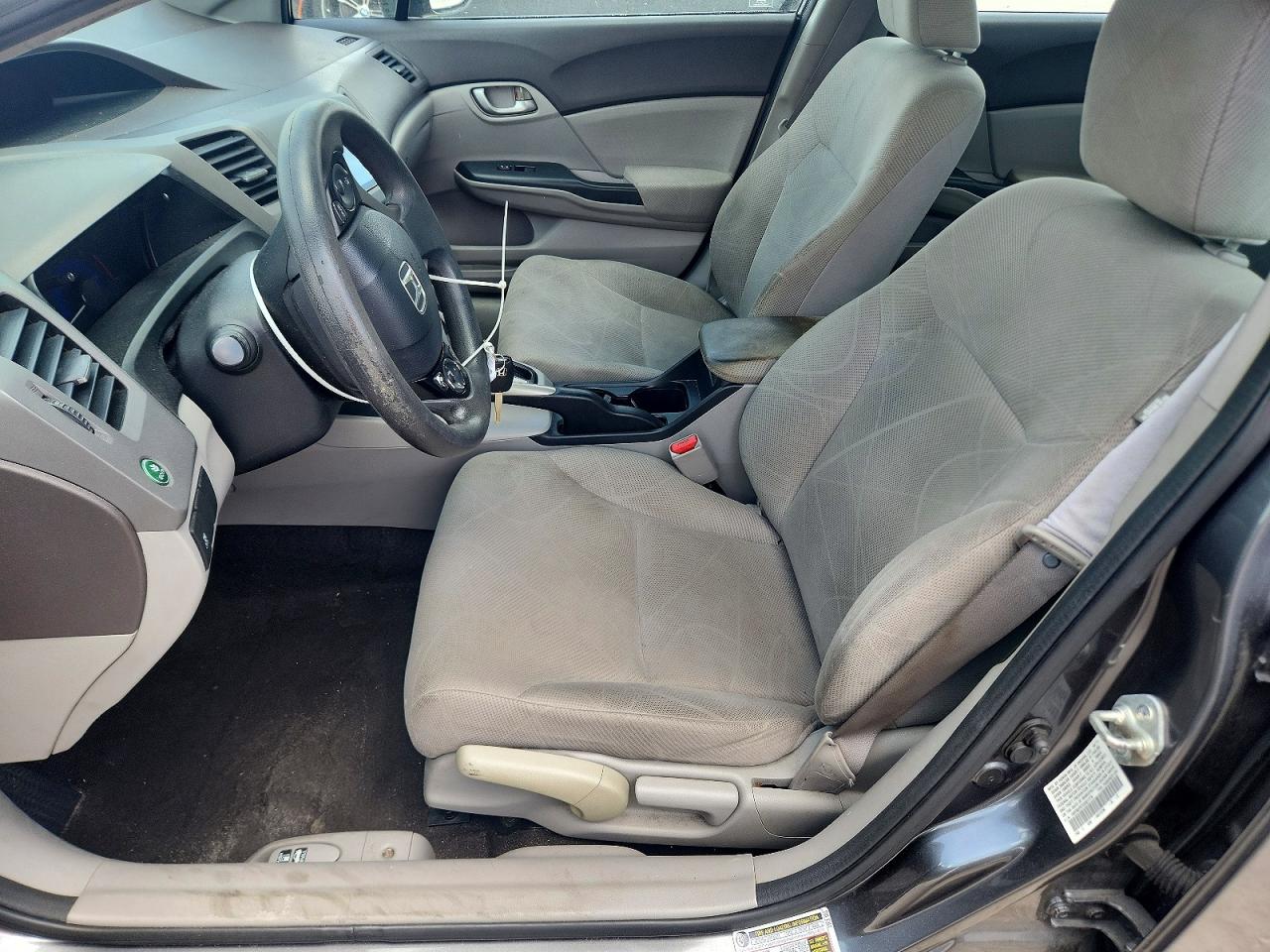 2012 Honda Civic Lx Gray vin: 19XFB2F57CE021779
