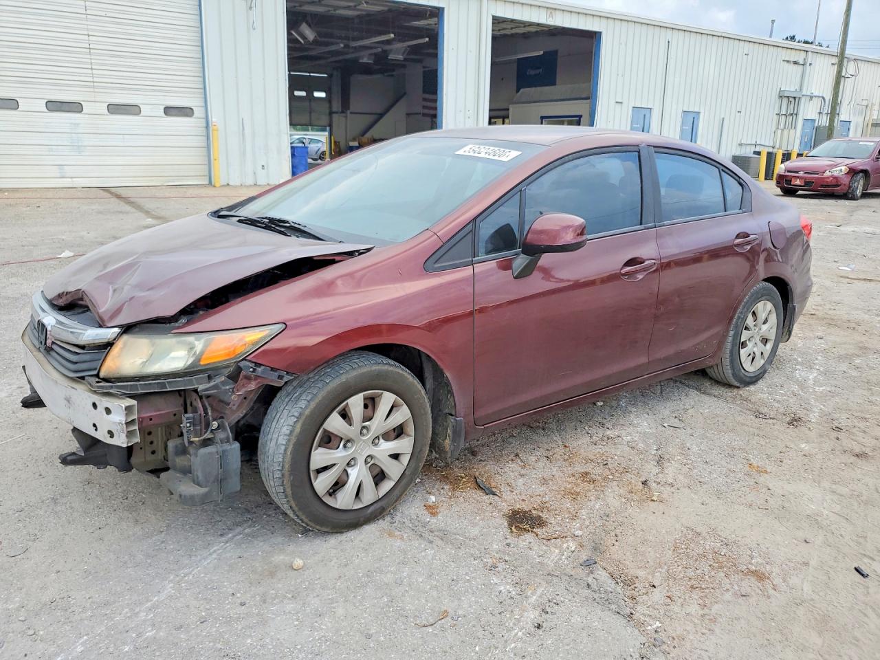 2012 Honda Civic Lx Red vin: 19XFB2F57CE027551