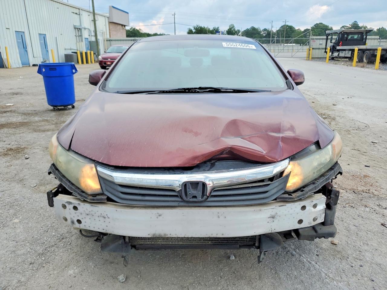 2012 Honda Civic Lx Red vin: 19XFB2F57CE027551
