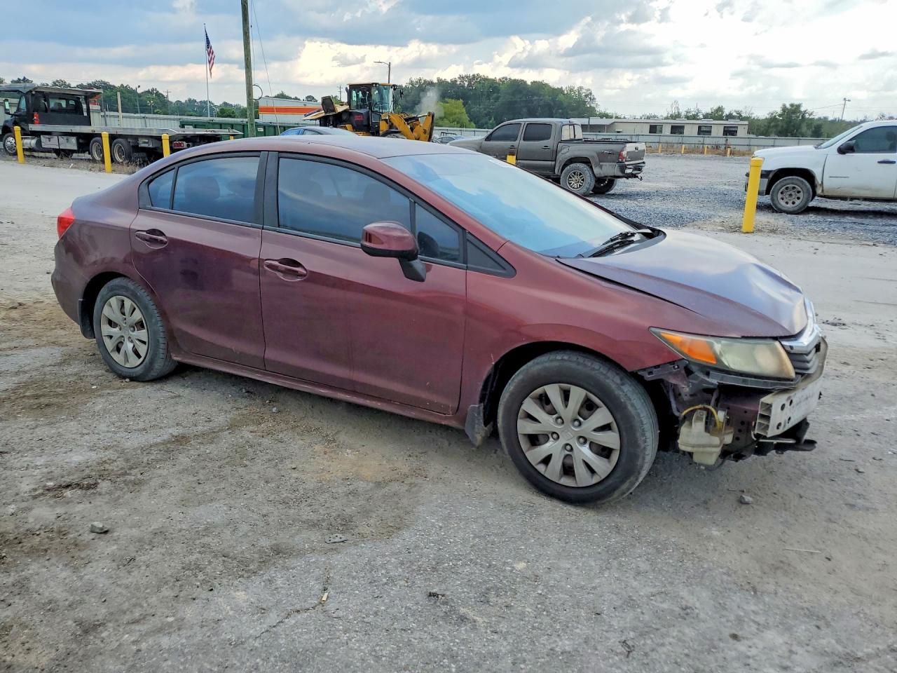 2012 Honda Civic Lx Red vin: 19XFB2F57CE027551