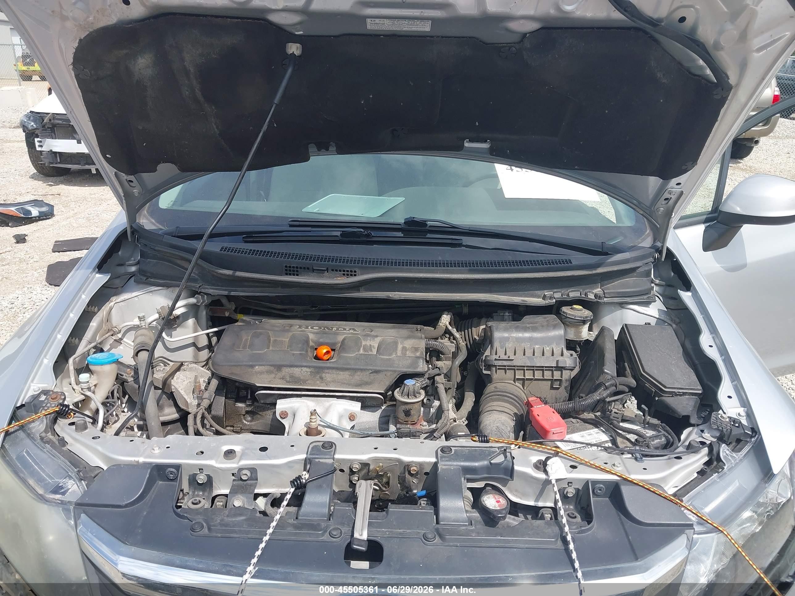 2012 Honda Civic Lx Серебряный vin: 19XFB2F57CE057908