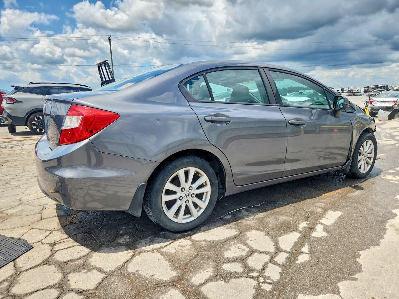 2012 Honda Civic Lx Gray vin: 19XFB2F57CE062557