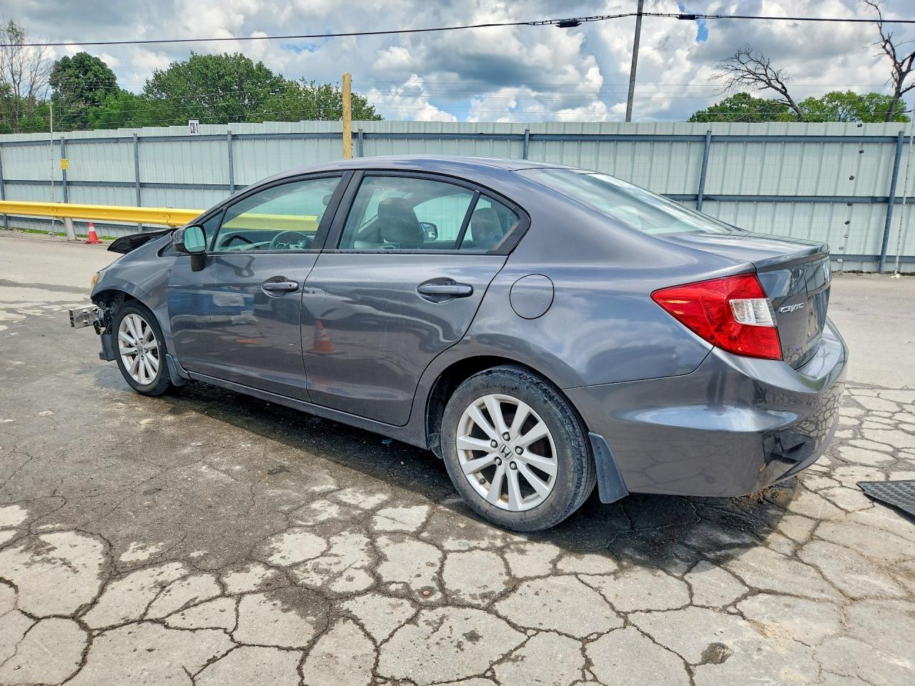 2012 Honda Civic Lx Gray vin: 19XFB2F57CE062557