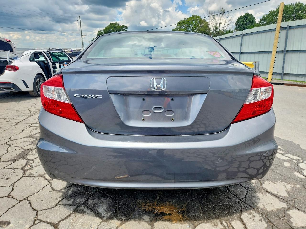 2012 Honda Civic Lx Gray vin: 19XFB2F57CE062557