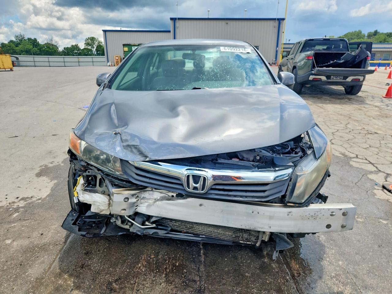 2012 Honda Civic Lx Gray vin: 19XFB2F57CE062557