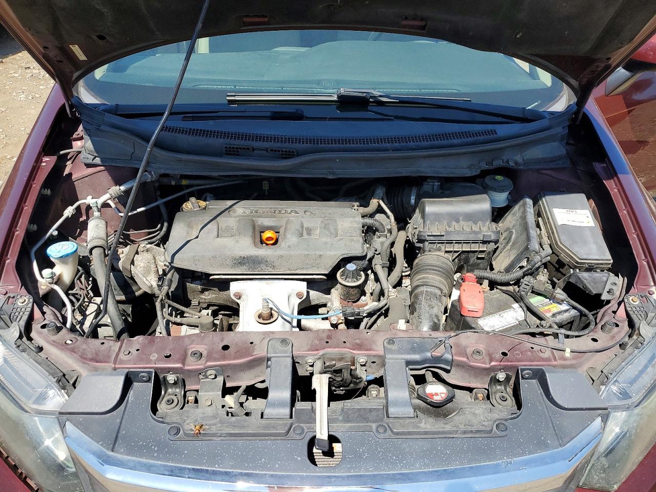 2012 Honda Civic Lx Burgundy vin: 19XFB2F57CE079486