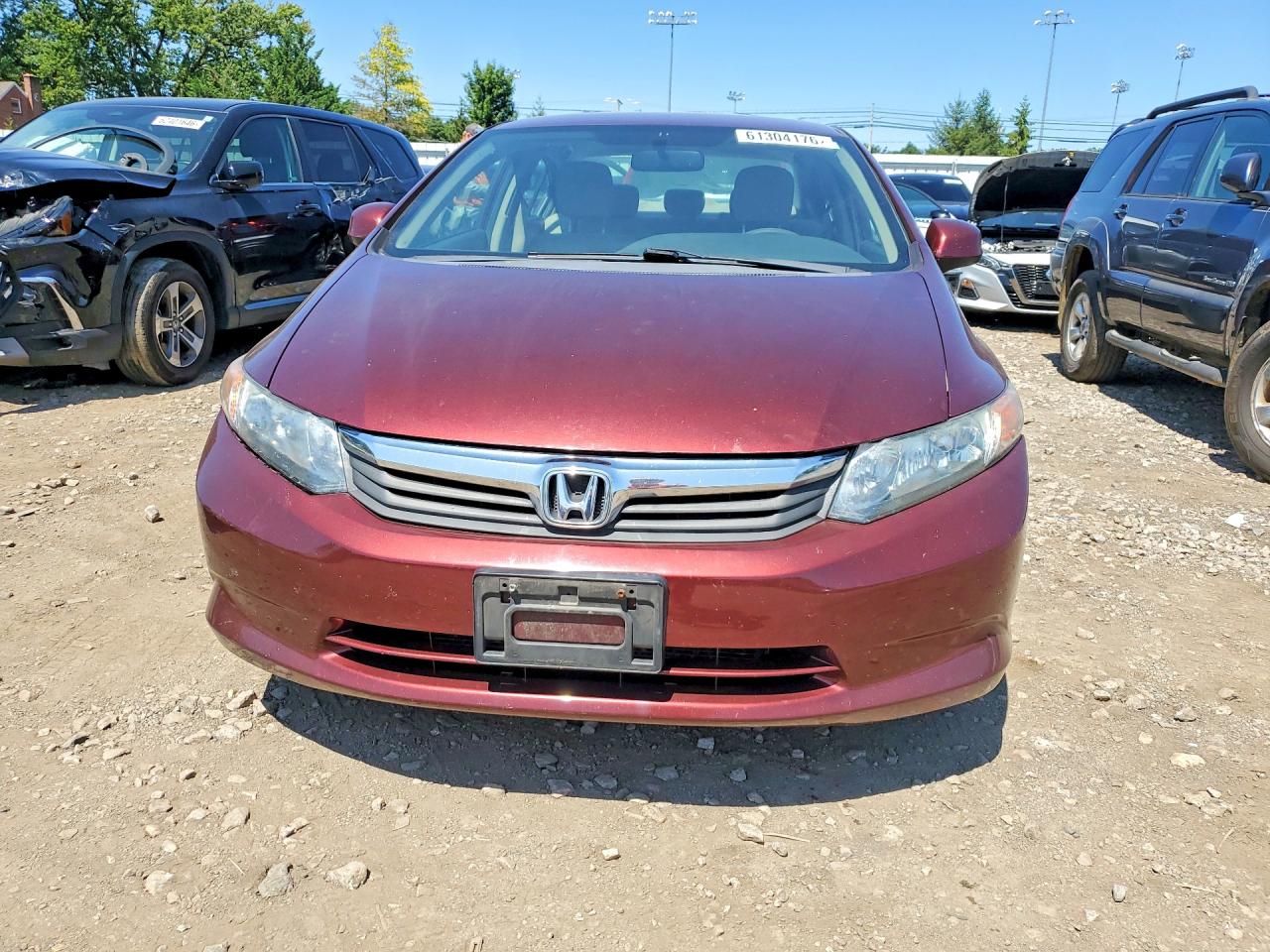 2012 Honda Civic Lx Burgundy vin: 19XFB2F57CE079486