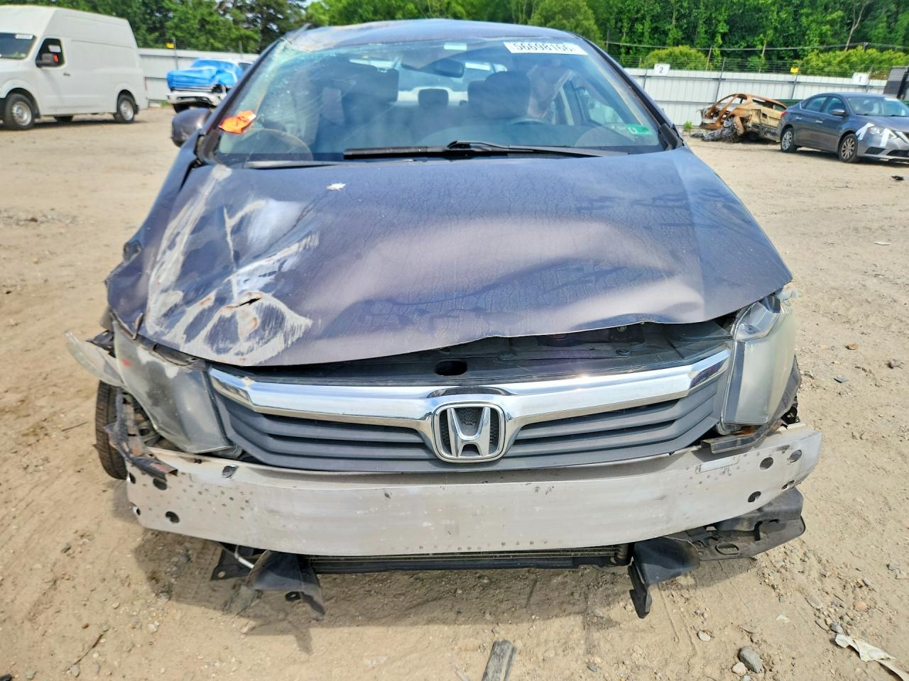 2012 Honda Civic Gray vin: 19XFB2F57CE080346