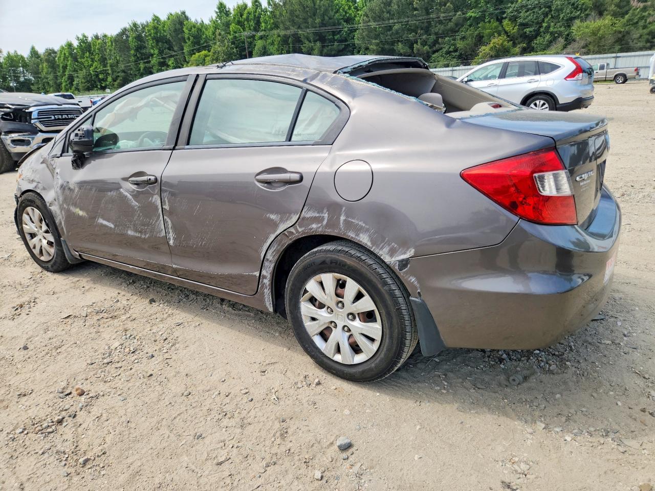 2012 Honda Civic Gray vin: 19XFB2F57CE080346