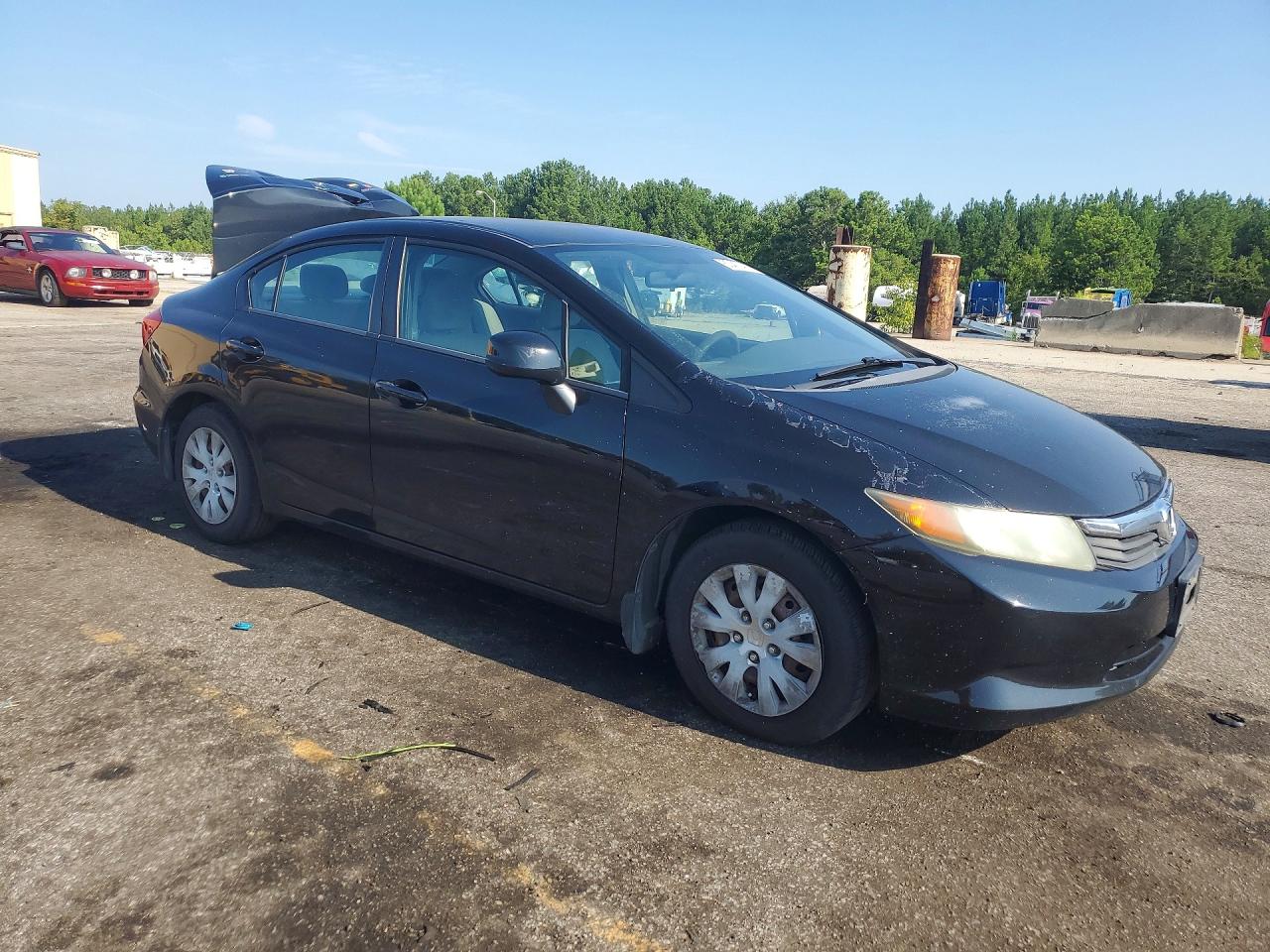2012 Honda Civic Lx Black vin: 19XFB2F57CE081013
