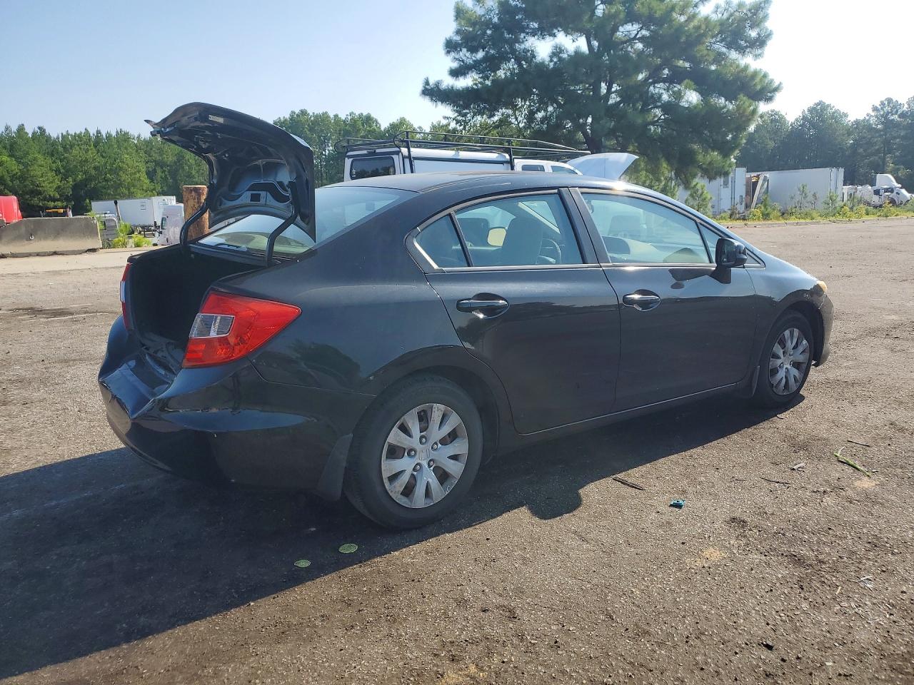 2012 Honda Civic Lx Black vin: 19XFB2F57CE081013