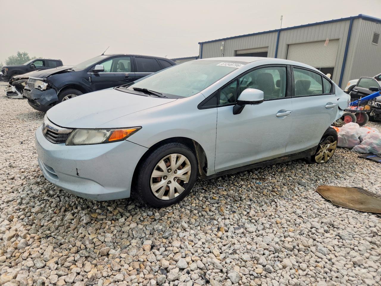2012 Honda Civic Lx Blue vin: 19XFB2F57CE085353