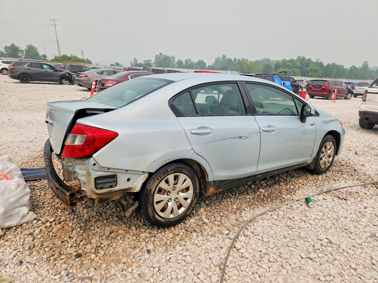 2012 Honda Civic Lx Blue vin: 19XFB2F57CE085353